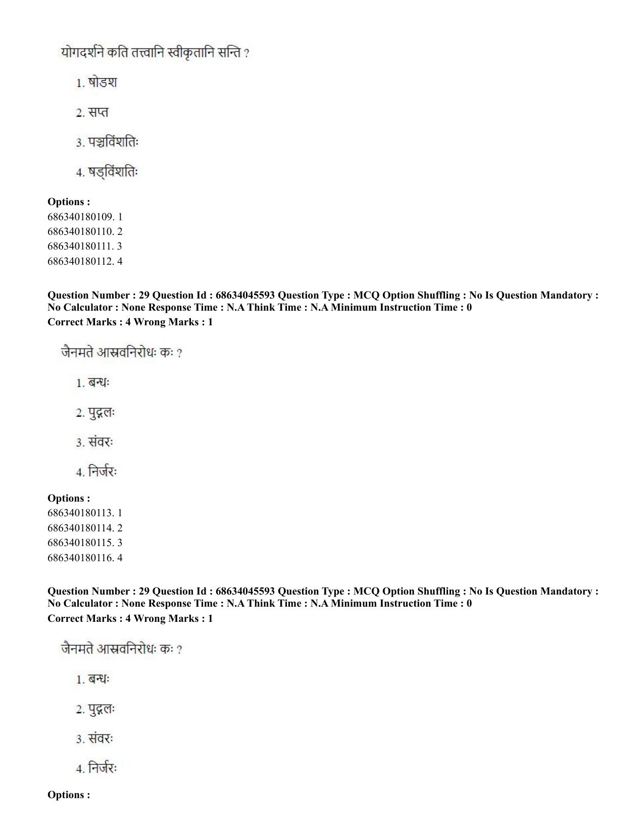 CUET PG 2023: ACQP24 – Vedanta, Sarvadarshan, Mimansa,Nyaya (Hin)-shift 3 (30-06-2023) Question Paper - Page 44
