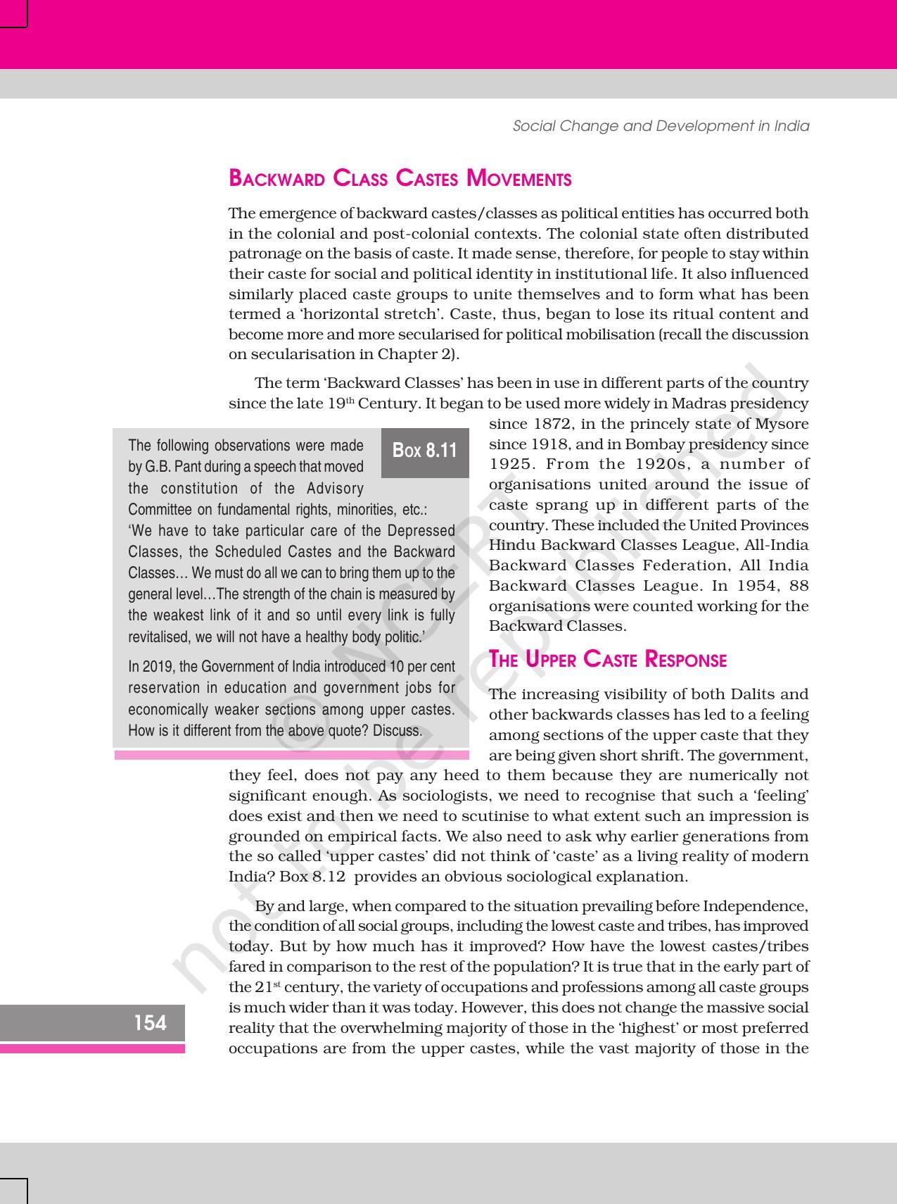 NCERT Book for Class 12 Sociology (Social Change and Development in India) Chapter 8 Social Movements - Page 20