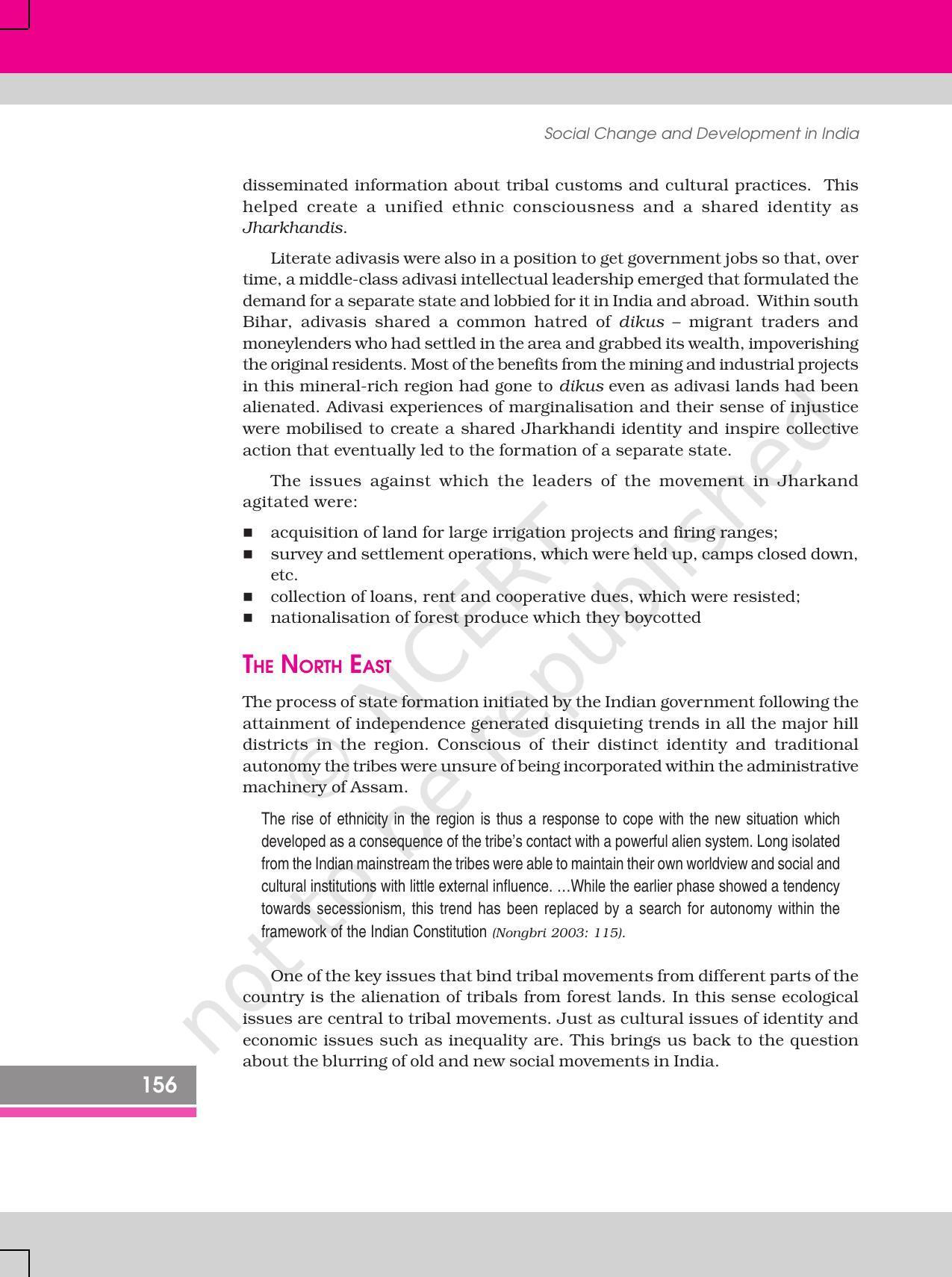 NCERT Book for Class 12 Sociology (Social Change and Development in India) Chapter 8 Social Movements - Page 22