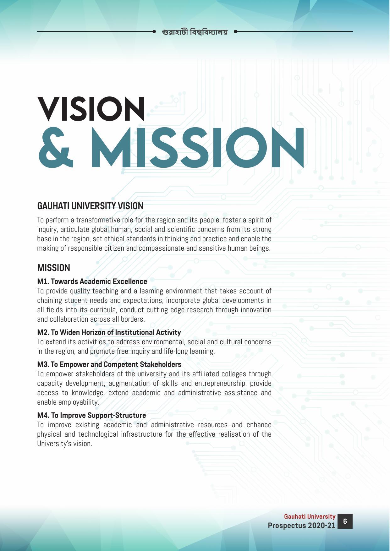 Gauhati University, Guwahati 2020-21 (Prospectus) - Page 6