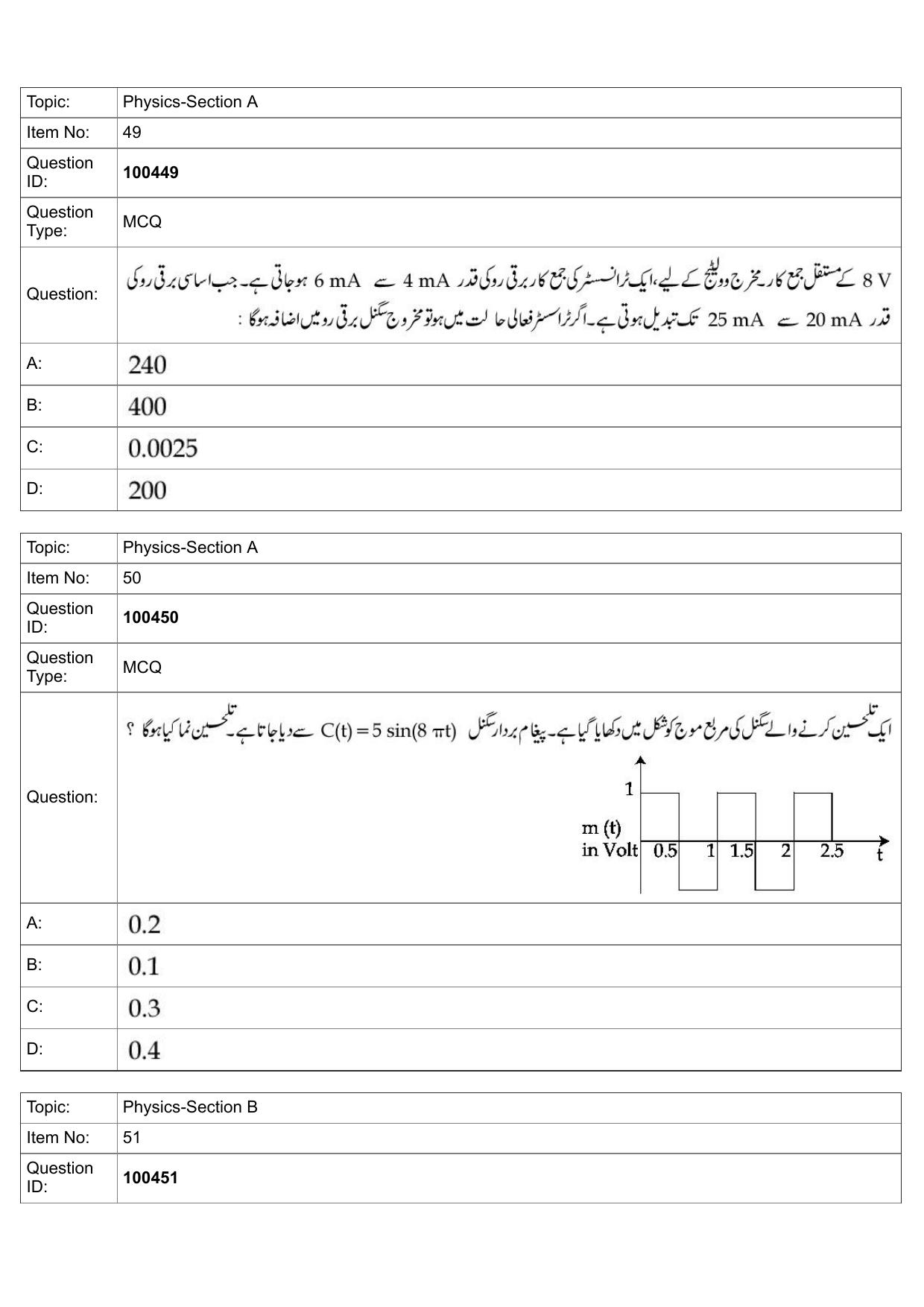 JEE Mains 2022: BTech Urdu (Shift 2) 27-07-2022 Question Paper - Page 23