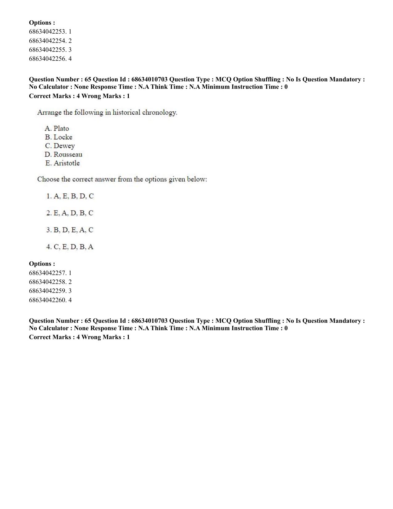 CUET PG 2023:COQP15 – M.Ed. (Hindi)-Shift 1 (09-06-2023) Question Paper - Page 64