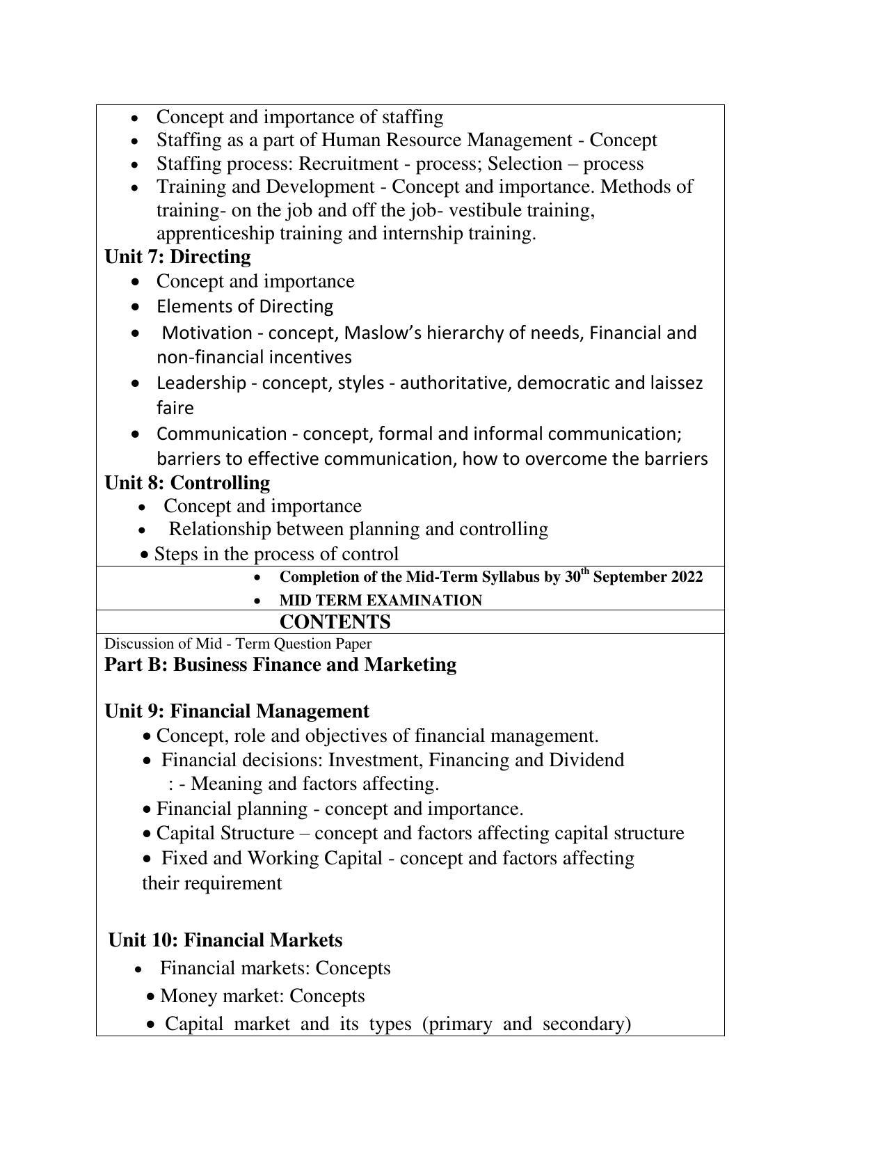 Edudel Class 12 Business Studies Syllabus - Page 2