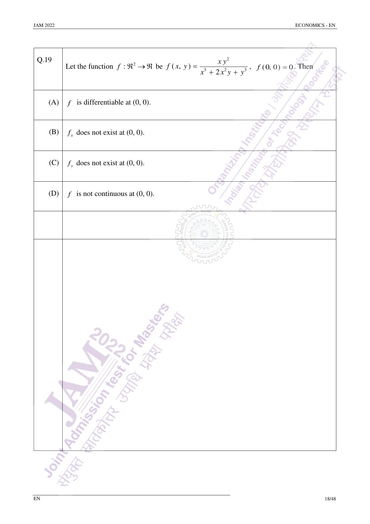 JAM 2022: EN Question Paper - Page 17