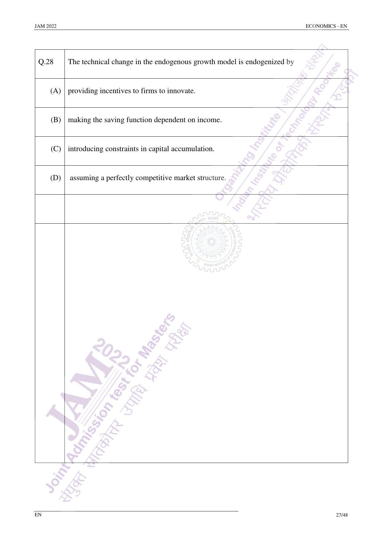 JAM 2022: EN Question Paper - Page 26