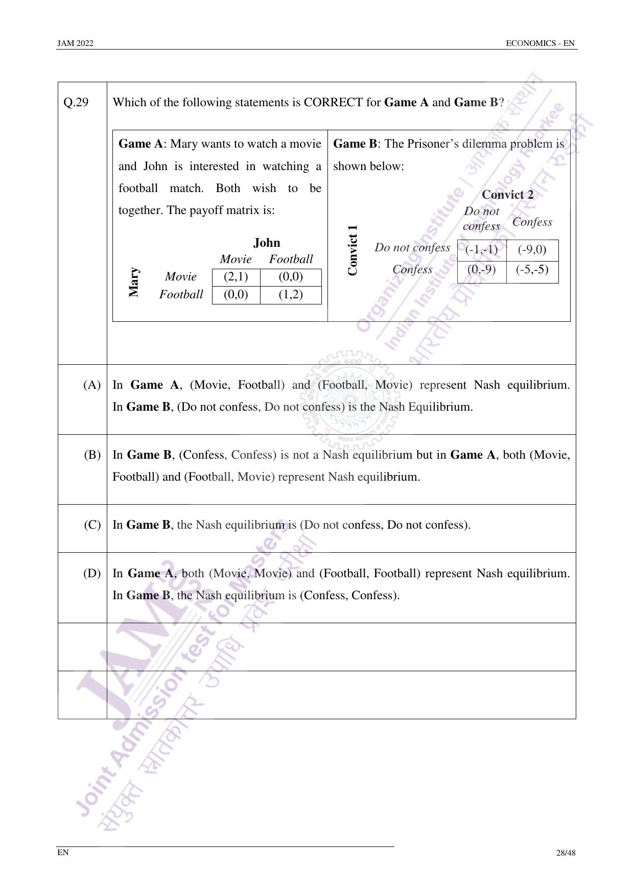 JAM 2022: EN Question Paper - Page 27