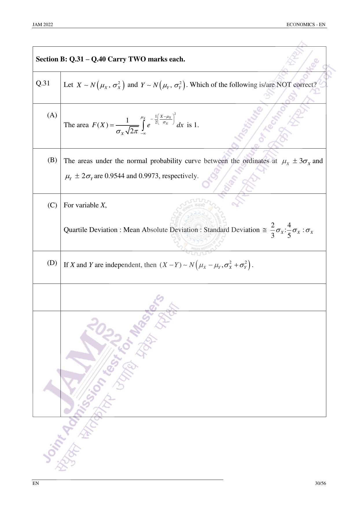 JAM 2022: EN Question Paper - Page 29