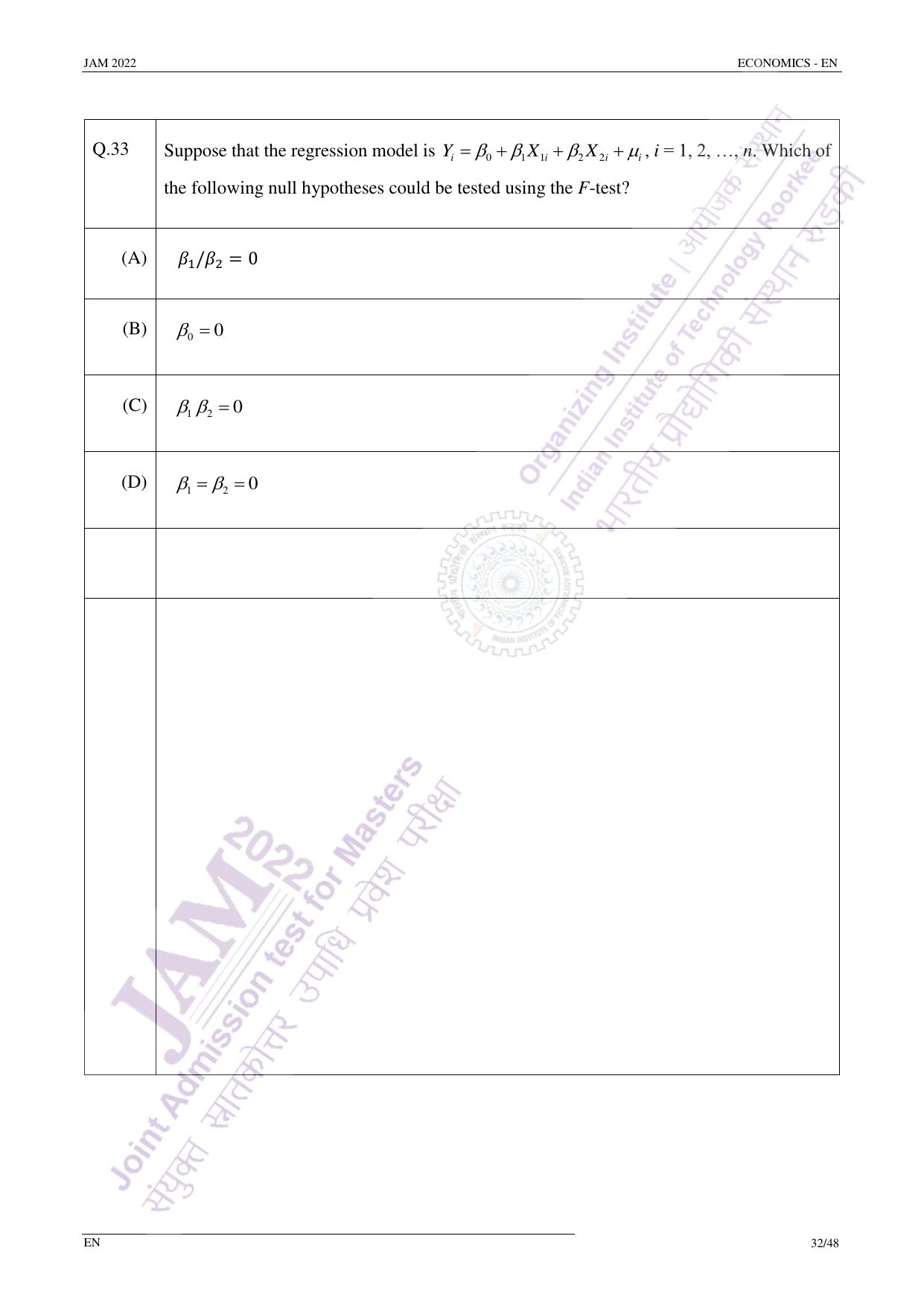 JAM 2022: EN Question Paper - Page 31