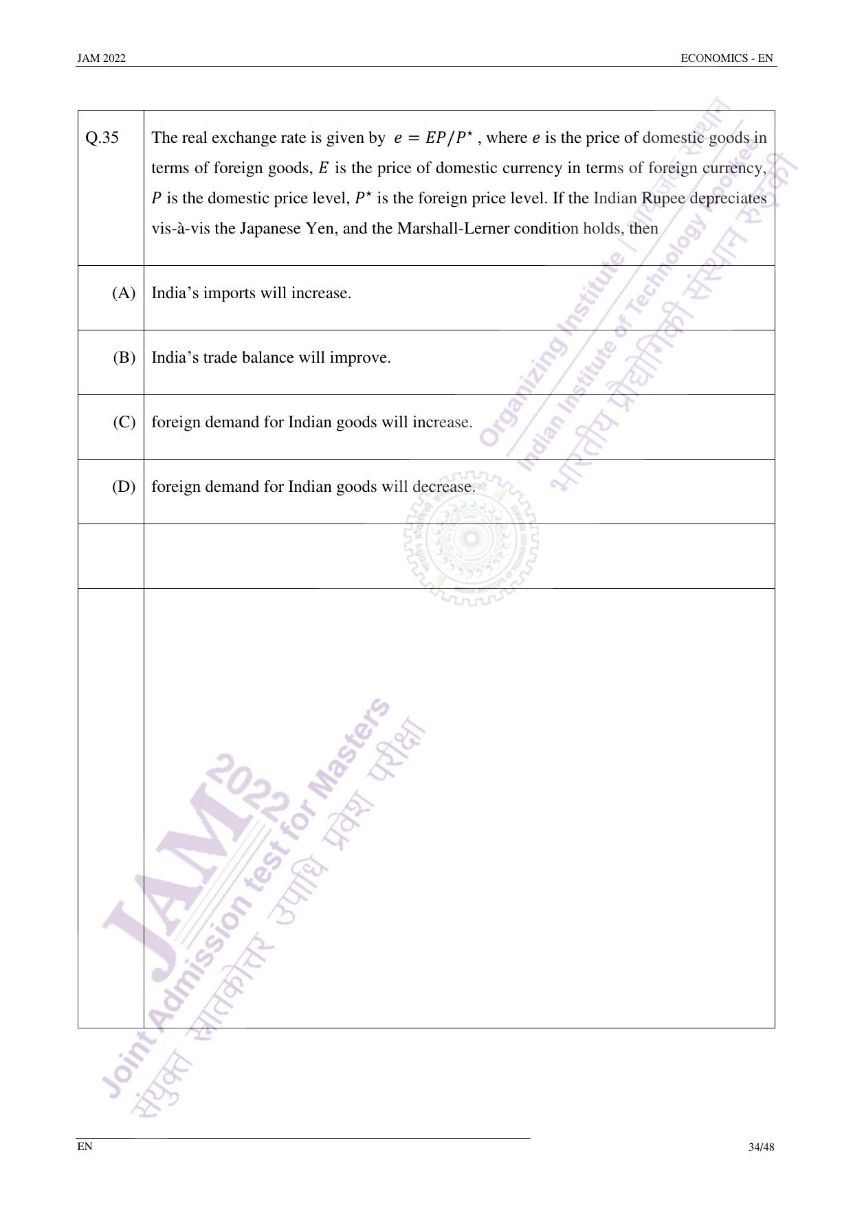 JAM 2022: EN Question Paper - Page 33