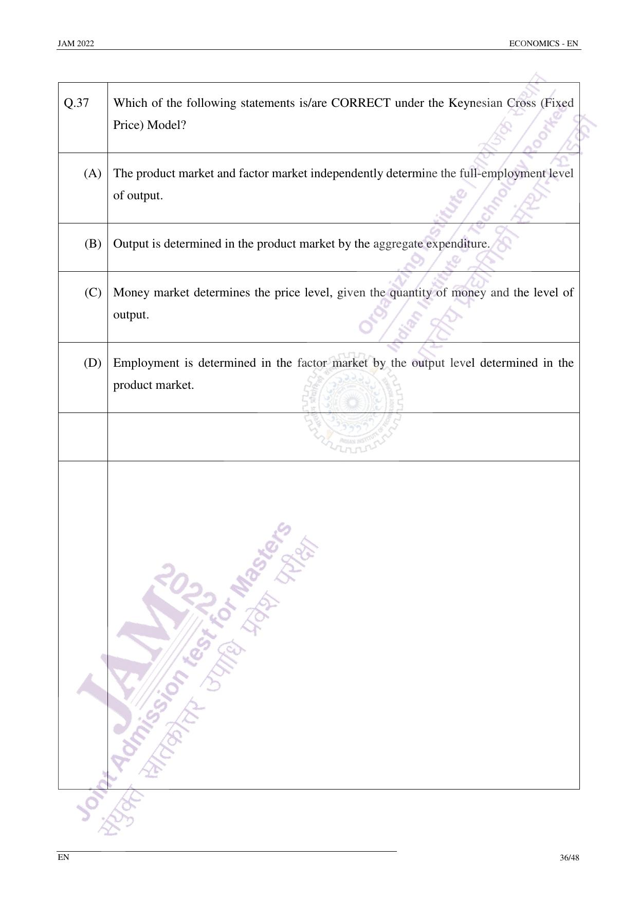 JAM 2022: EN Question Paper - Page 35