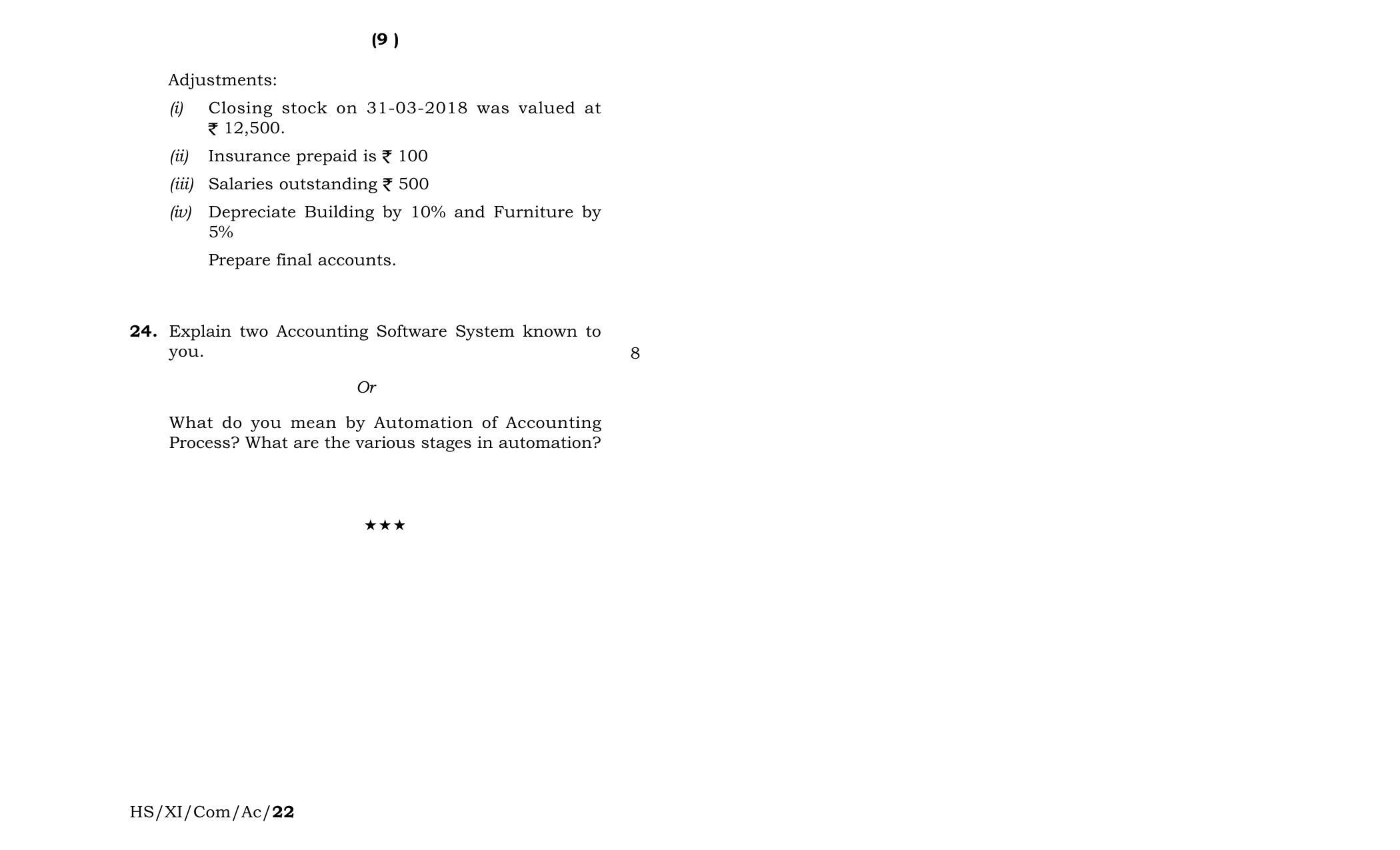 Meghalaya Board (MBOSE) Class 11 Accountancy (theory) 2022 Question Paper - Page 5