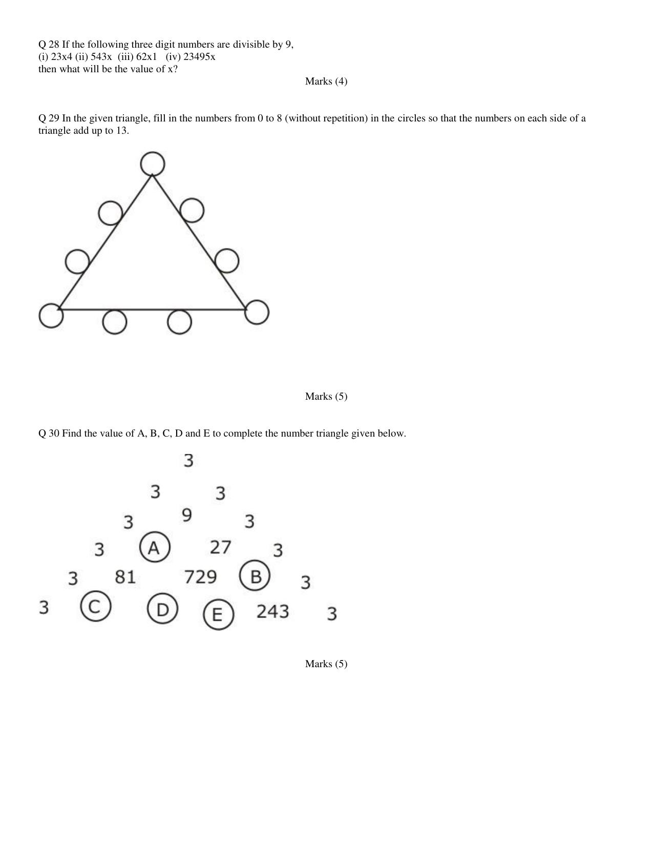 CBSE Worksheets for Class 8 Mathematics Playing with Numbers Assignment 1 - Page 4