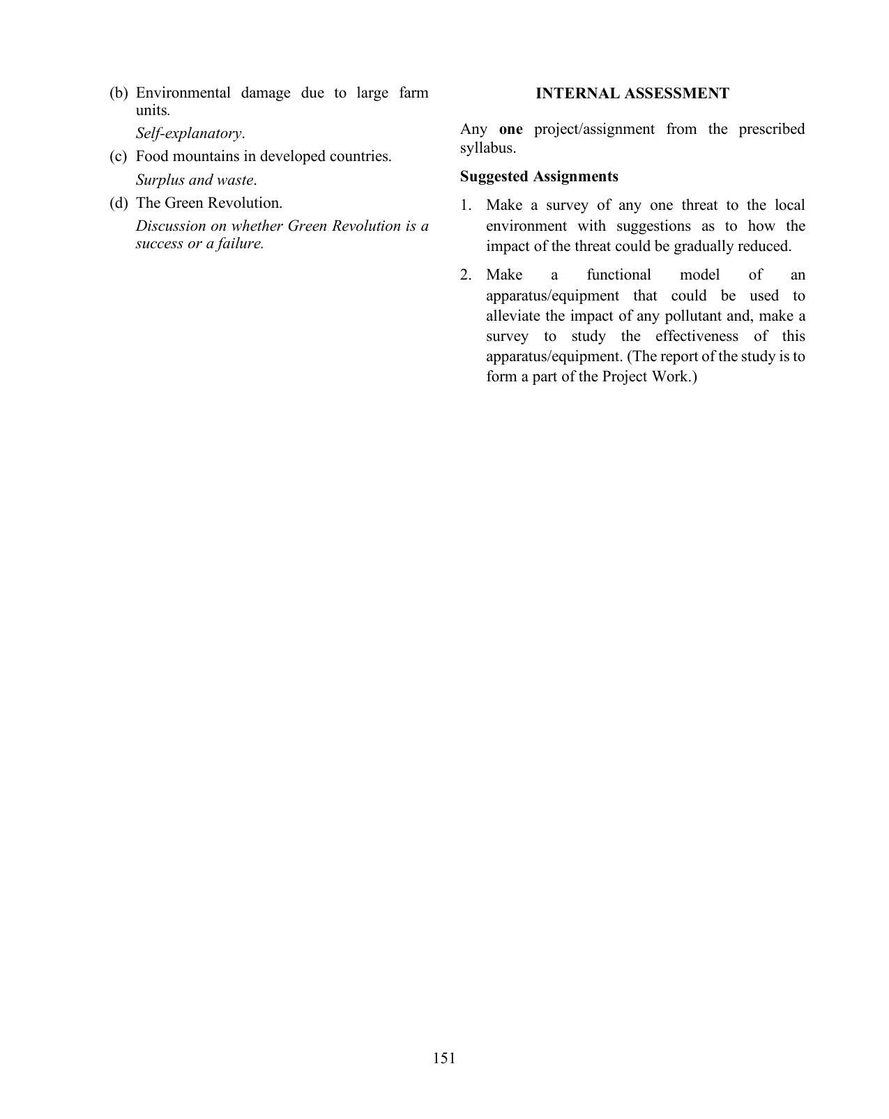 ICSE Environmental Science Syllabus - Page 4
