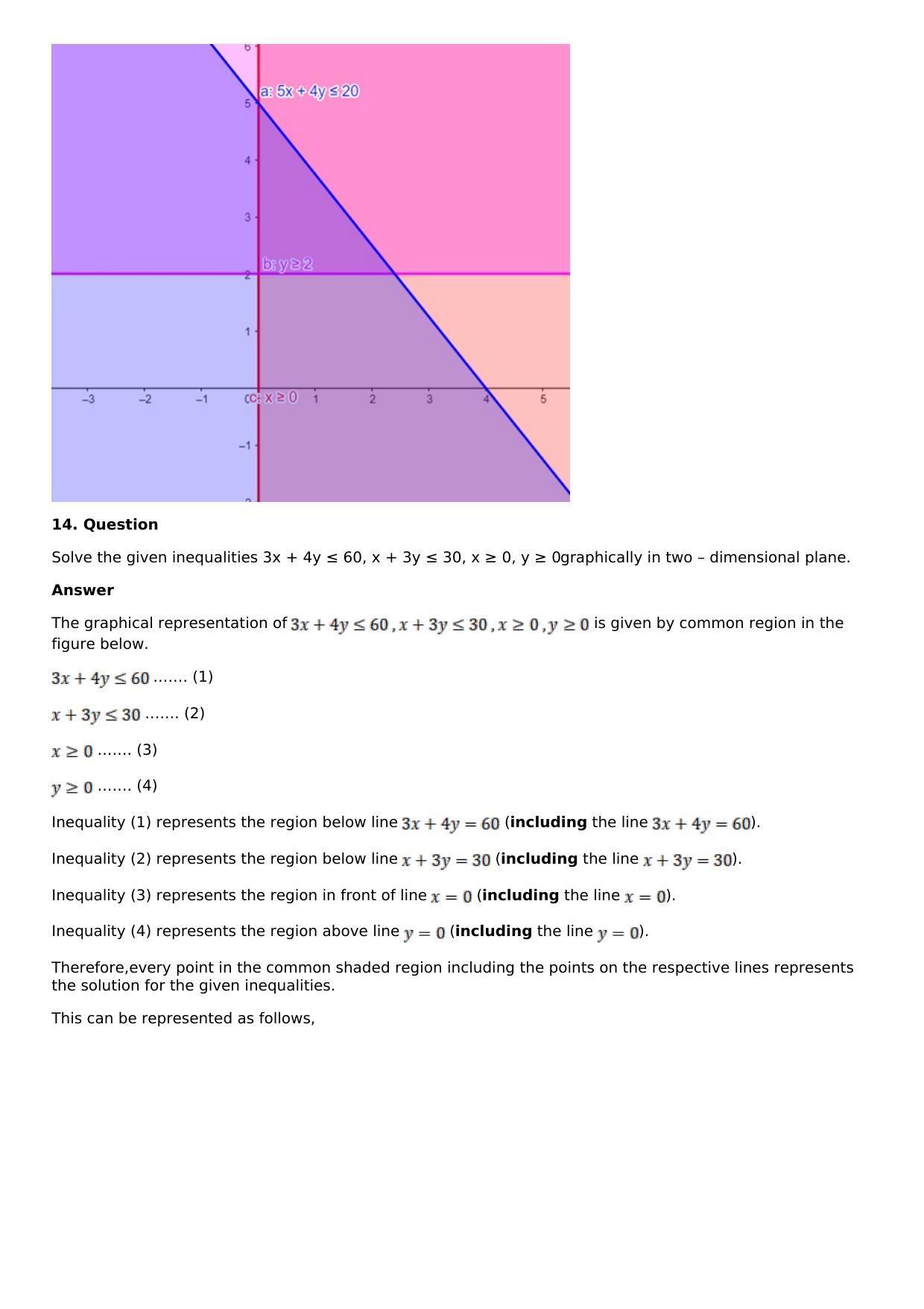 Chapter 7: Linear Inequations (In Two Variables): RS Aggarwal Class 11 Solutions - Page 11