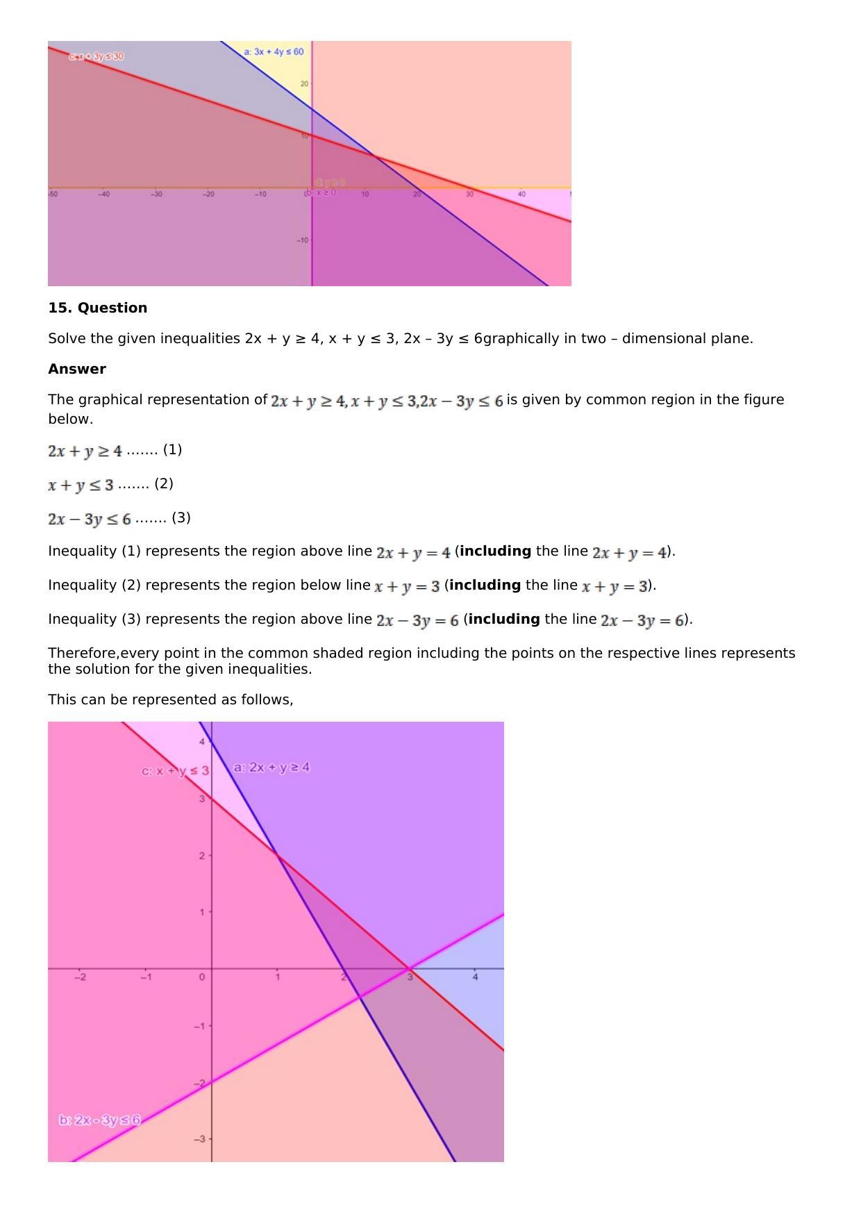 Chapter 7: Linear Inequations (In Two Variables): RS Aggarwal Class 11 Solutions - Page 12