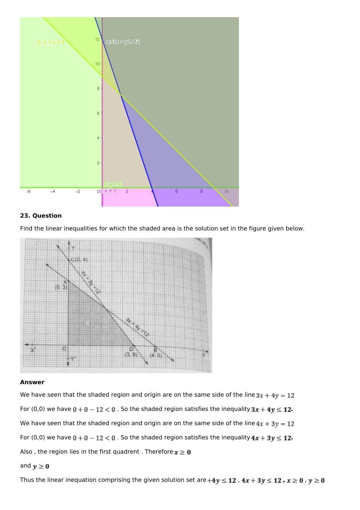 Chapter 7: Linear Inequations (In Two Variables): RS Aggarwal Class 11 Solutions - Page 20