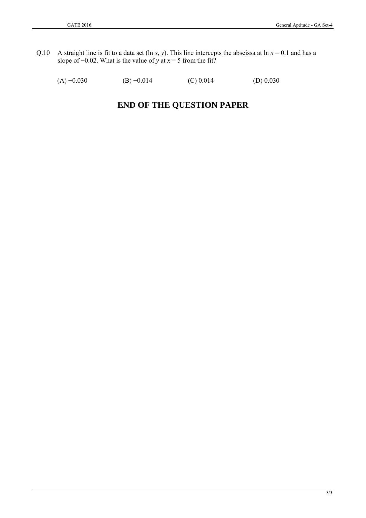 GATE 2016 Architecture and Planning (AR) Question Paper with Answer Key - Page 3