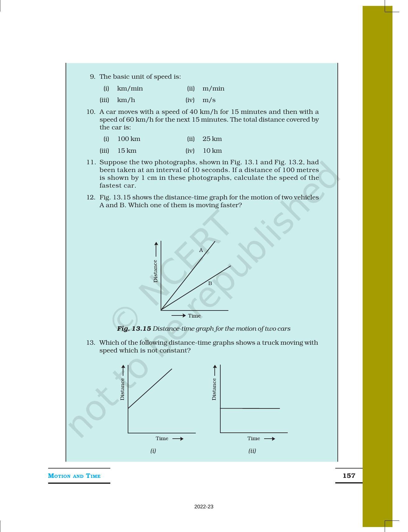 NCERT Book for Class 7 Science: Chapter 13-Motion and Time - Page 15