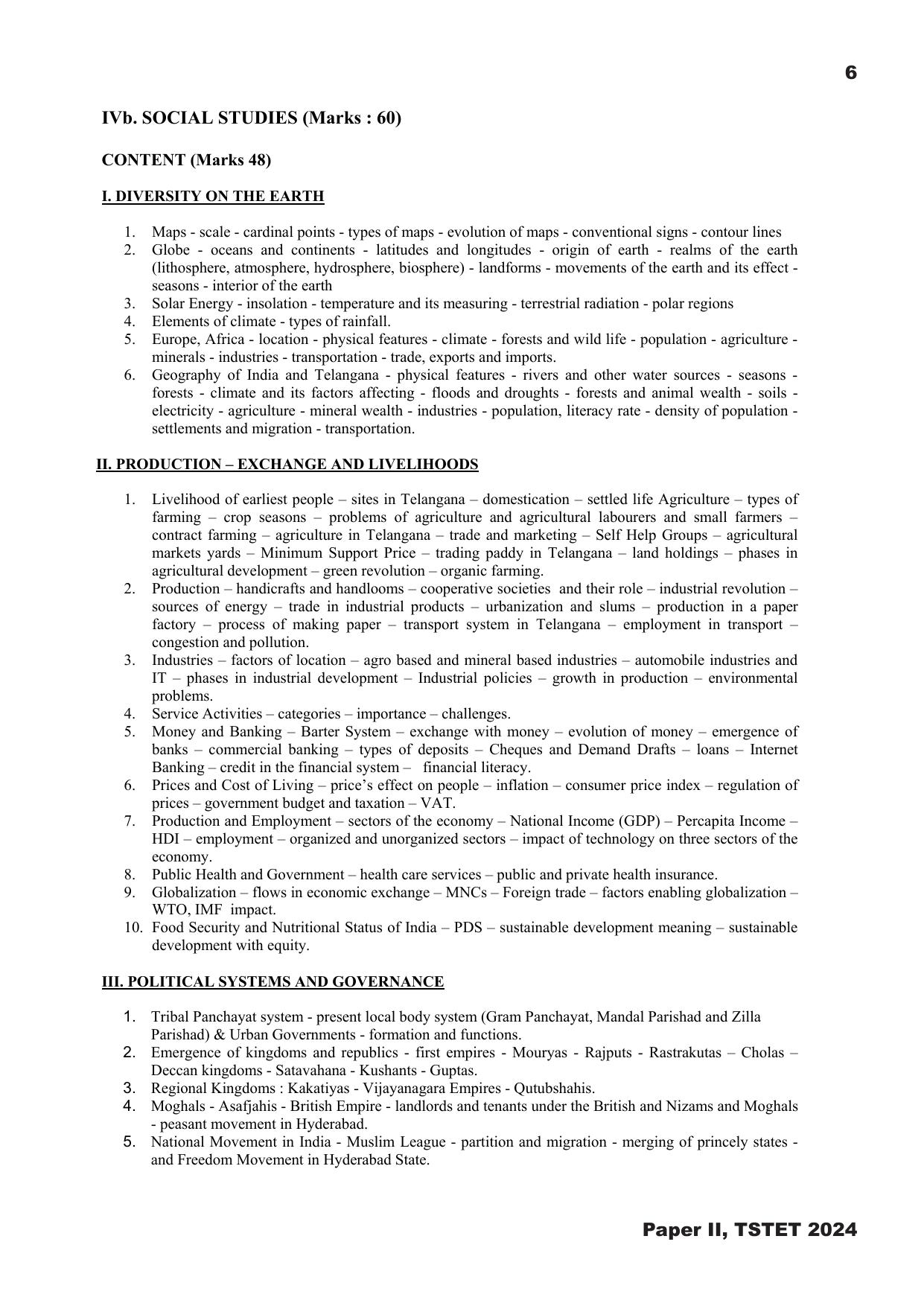 TS TET Syllabus - Paper-II (Sanskrit) - Page 6