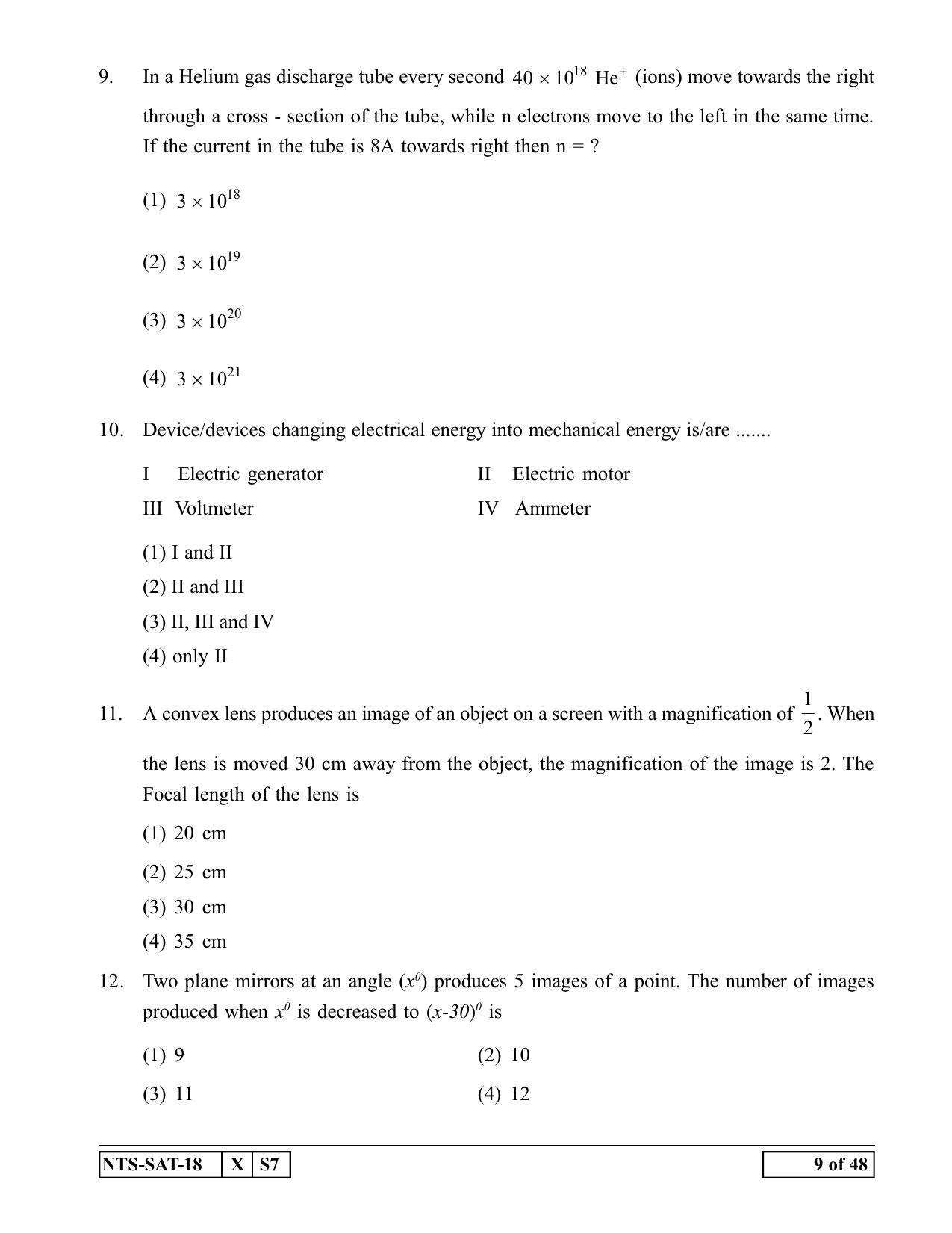 Maharashtra NTSE 2019 SAT (Kannada) Question Paper - Page 9