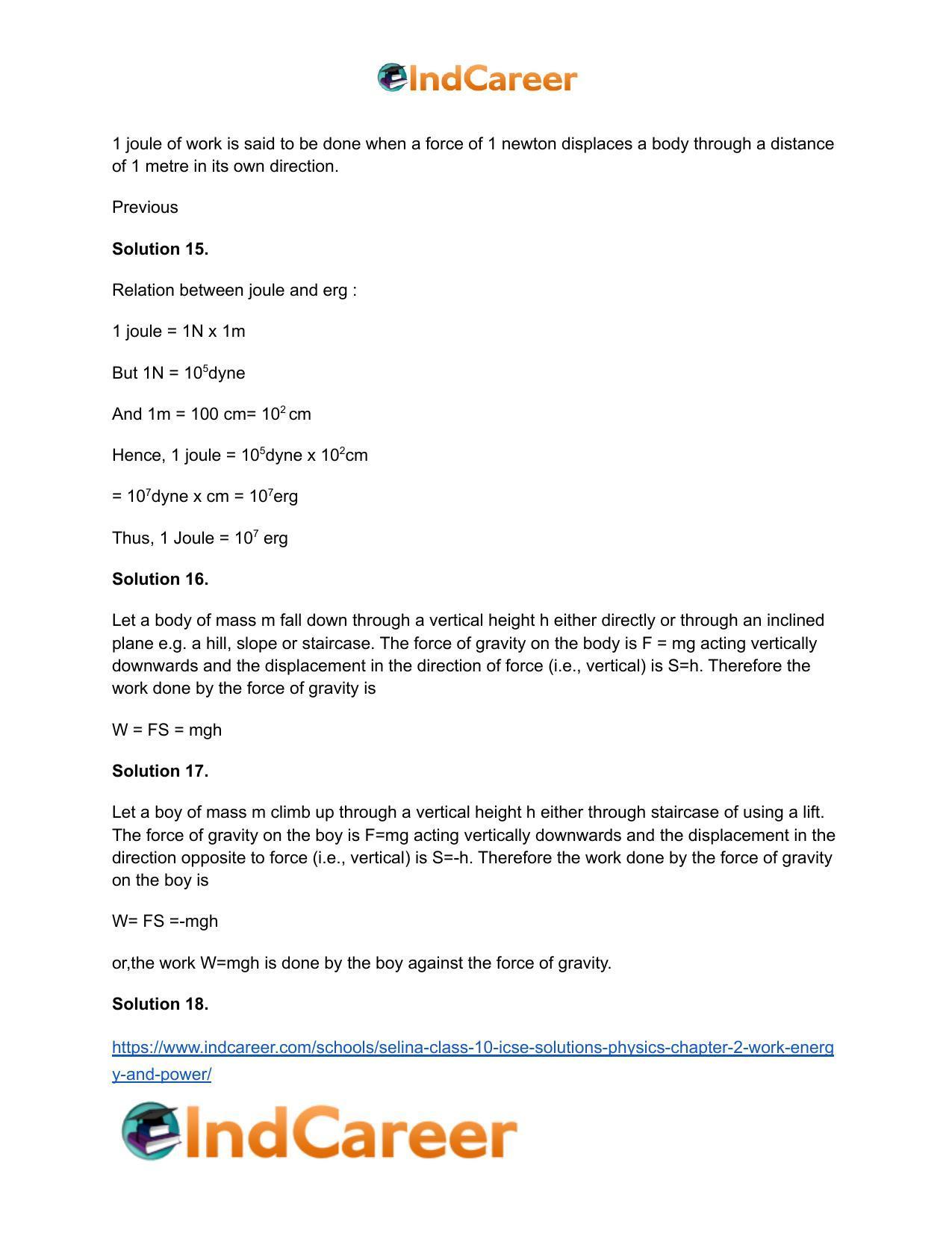 Selina Class 10 ICSE Solutions Physics : Chapter 2- Work, Energy and Power - Page 5