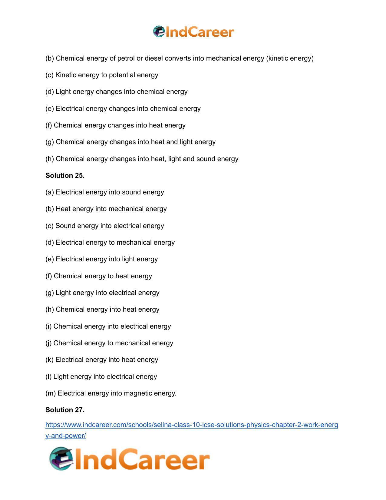 Selina Class 10 ICSE Solutions Physics : Chapter 2- Work, Energy and Power - Page 19