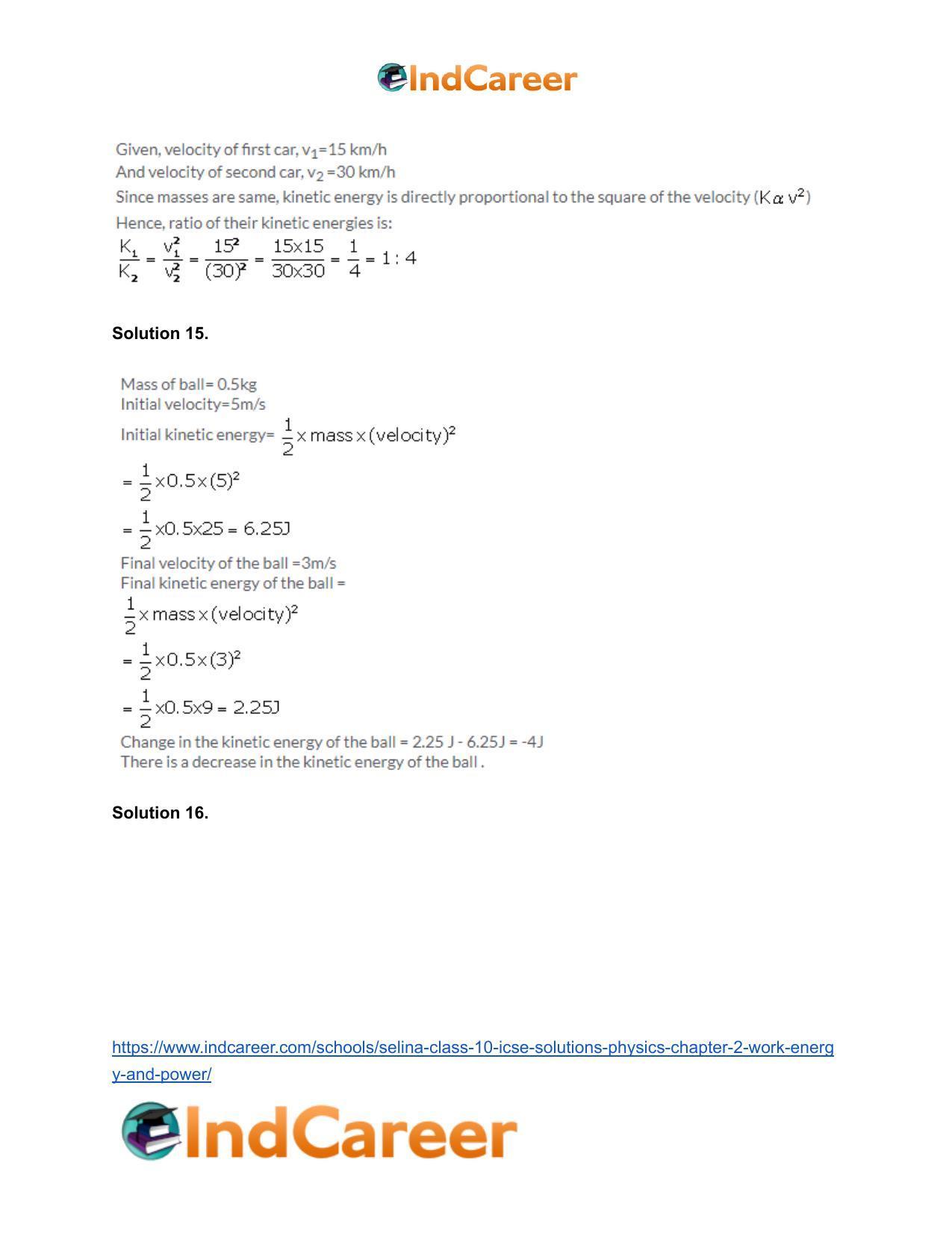 Selina Class 10 ICSE Solutions Physics : Chapter 2- Work, Energy and Power - Page 24