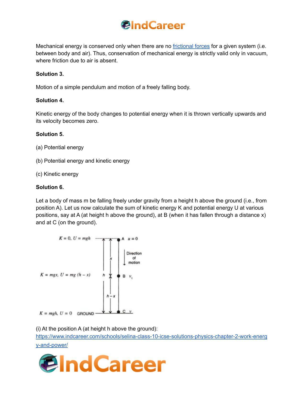 Selina Class 10 ICSE Solutions Physics : Chapter 2- Work, Energy and Power - Page 28