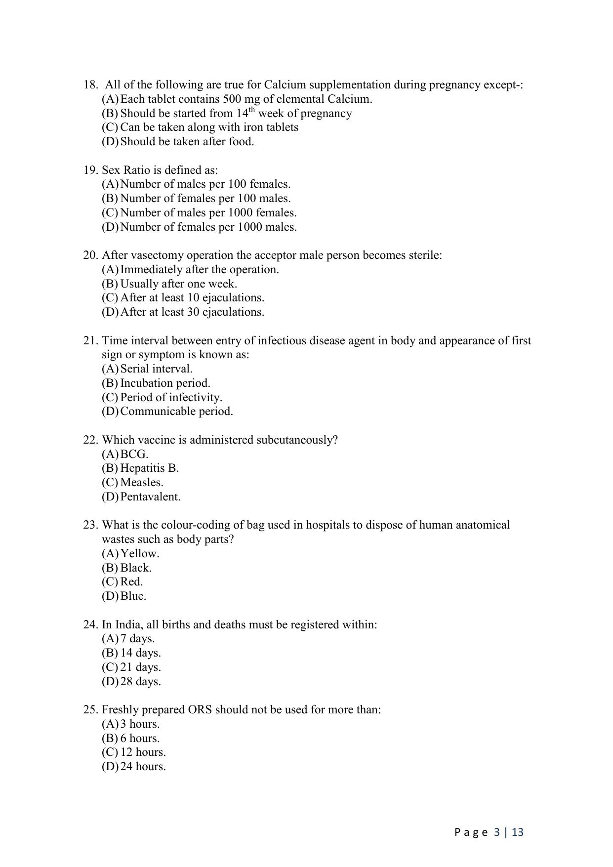 WB JEMAS (PG) M.Sc PH MCH 2024 Question Paper - Page 5