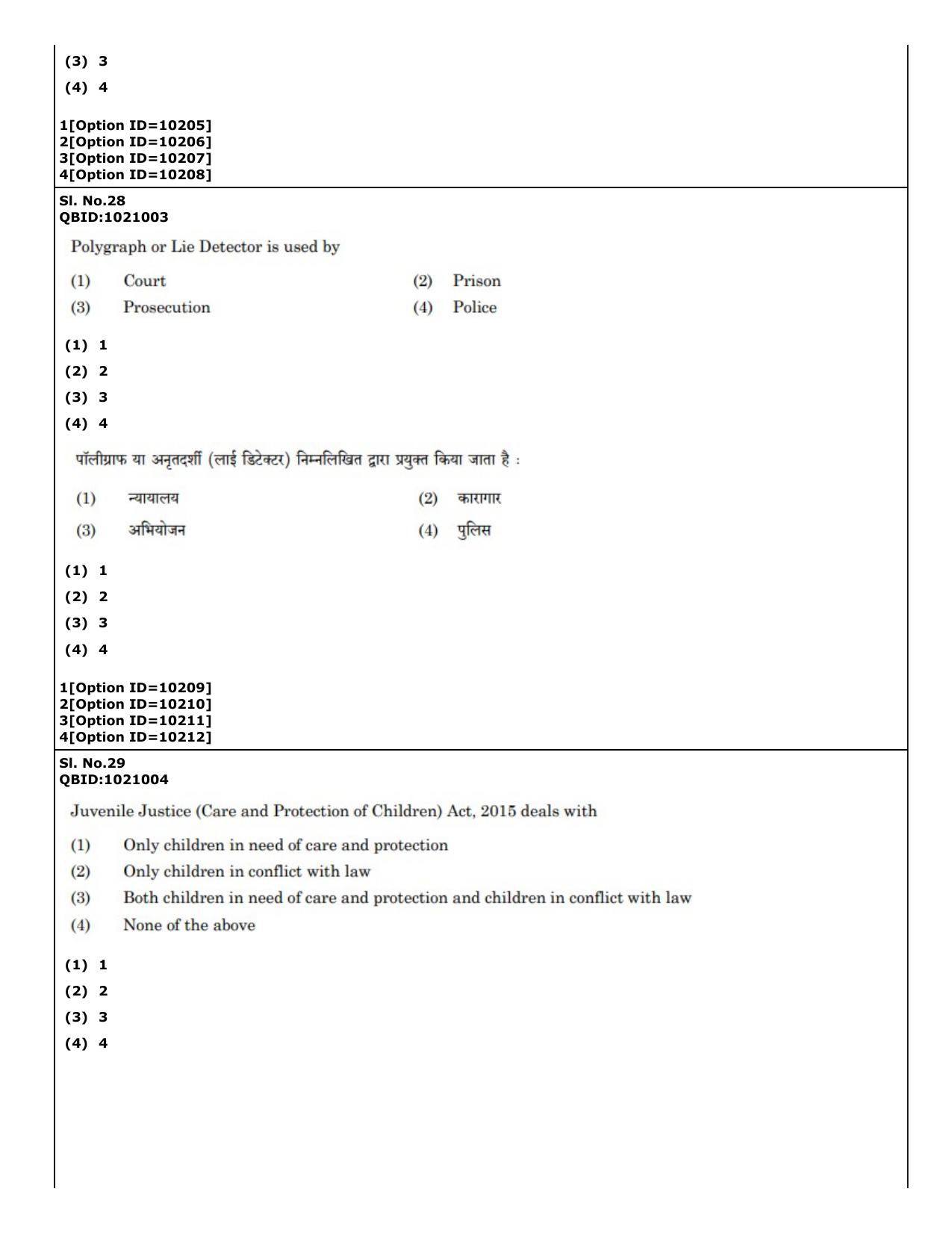 CUET (PG) 2022: PGQP-16 B. Criminology (04-09-2022) Question Paper - Page 20