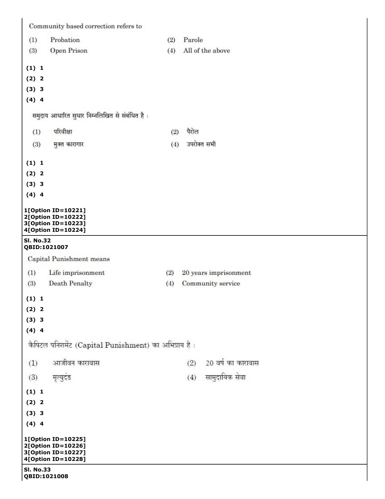 CUET (PG) 2022: PGQP-16 B. Criminology (04-09-2022) Question Paper - Page 22