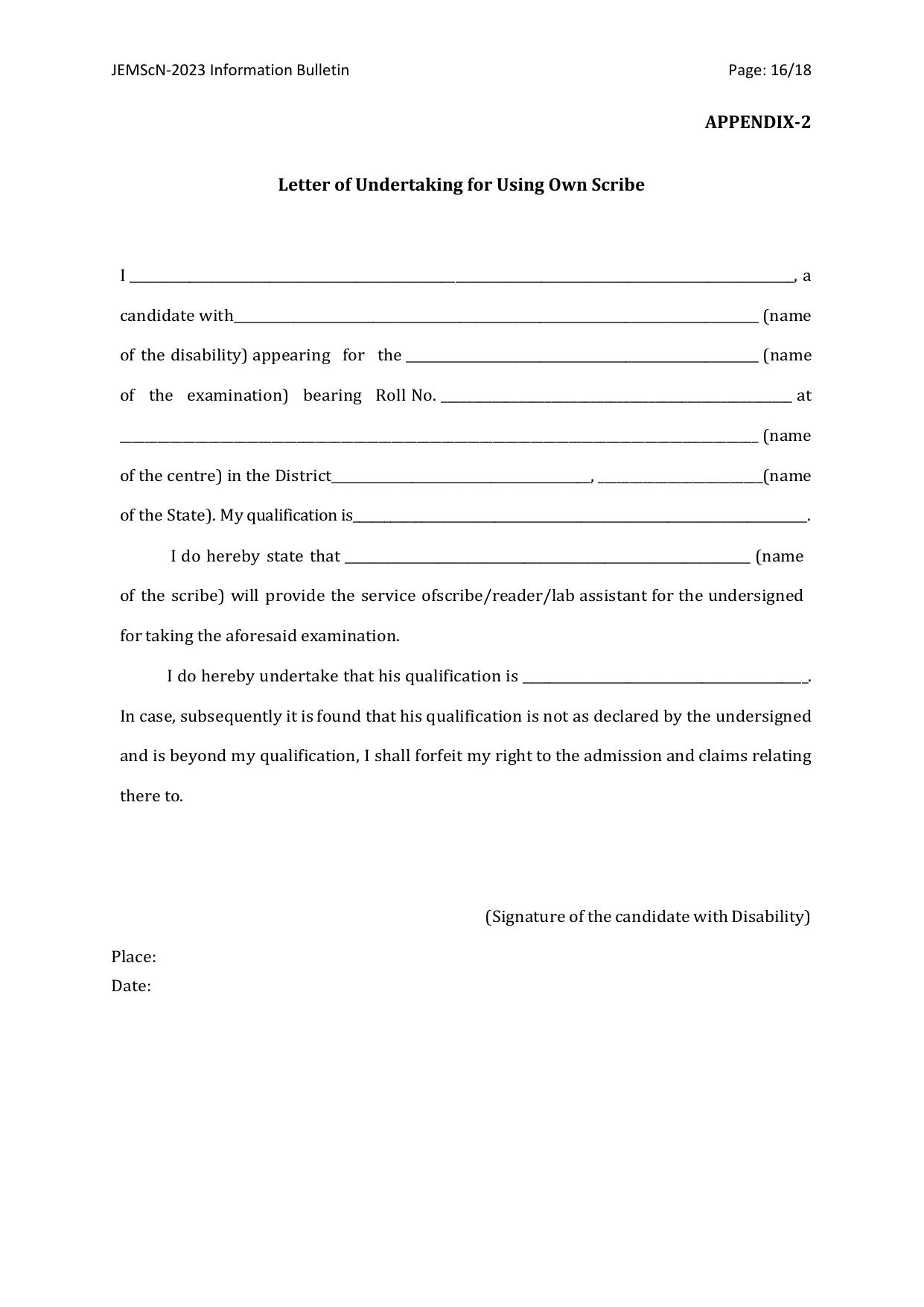 WB Joint Entrance for M. Sc. Nursing course (JEMScN) Information Bulletin 2023 - Page 16