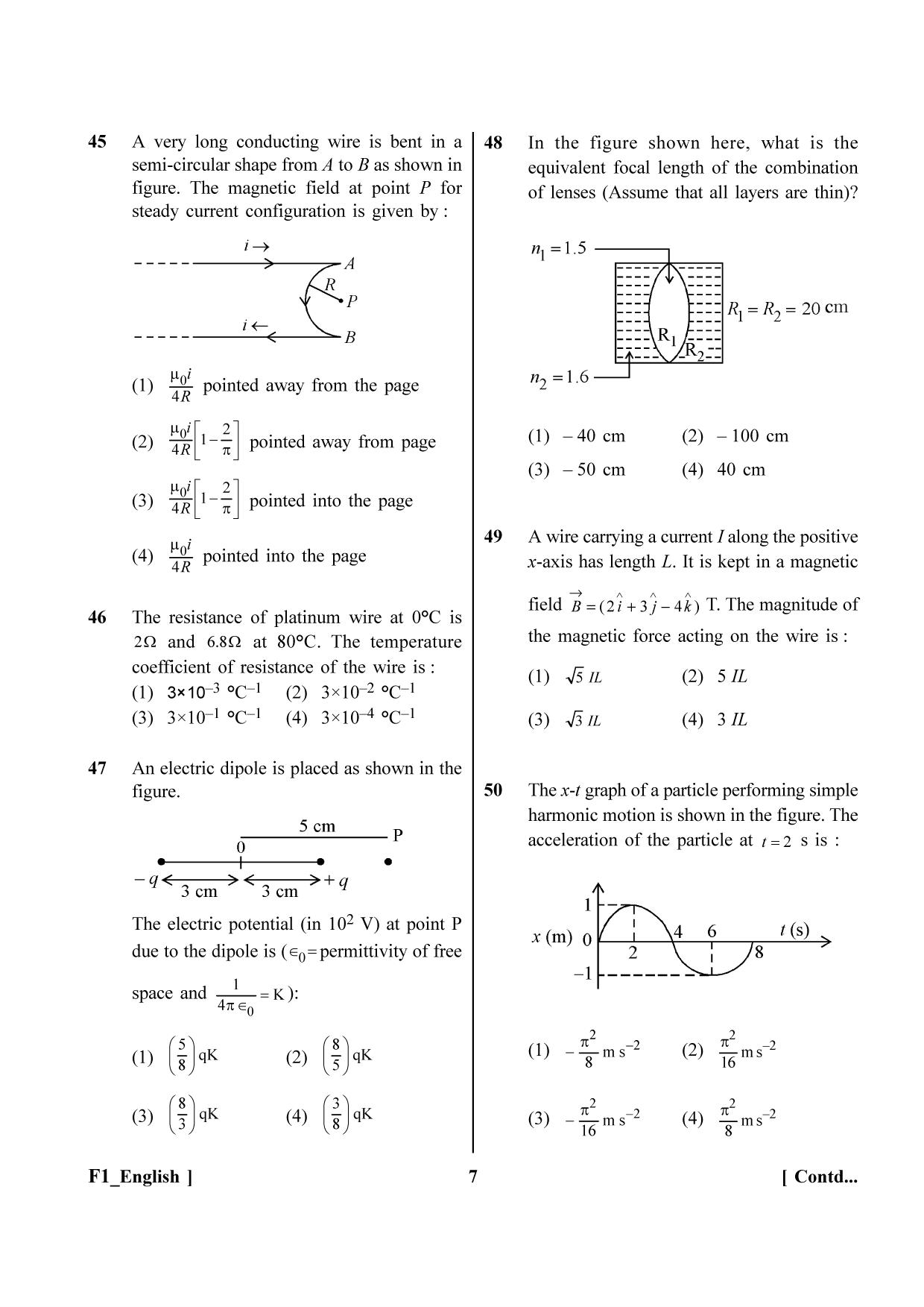NEET 2023 F1 Question Paper - Page 7
