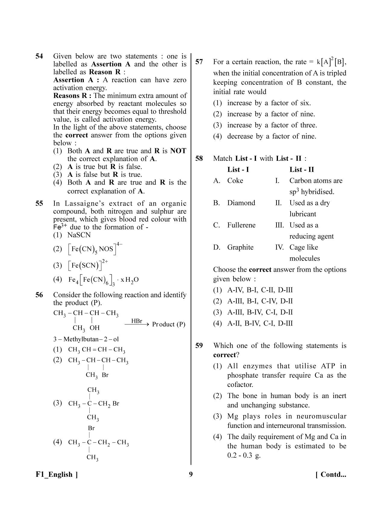 NEET 2023 F1 Question Paper - Page 9