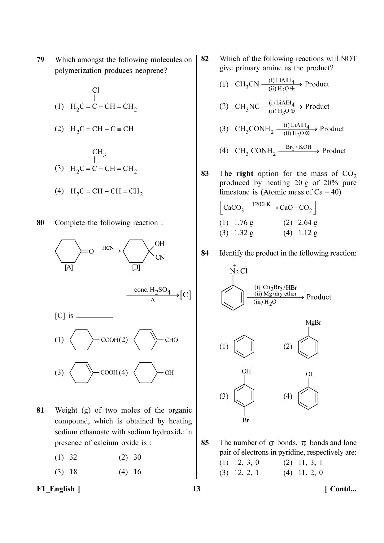 NEET 2023 F1 Question Paper - Page 13