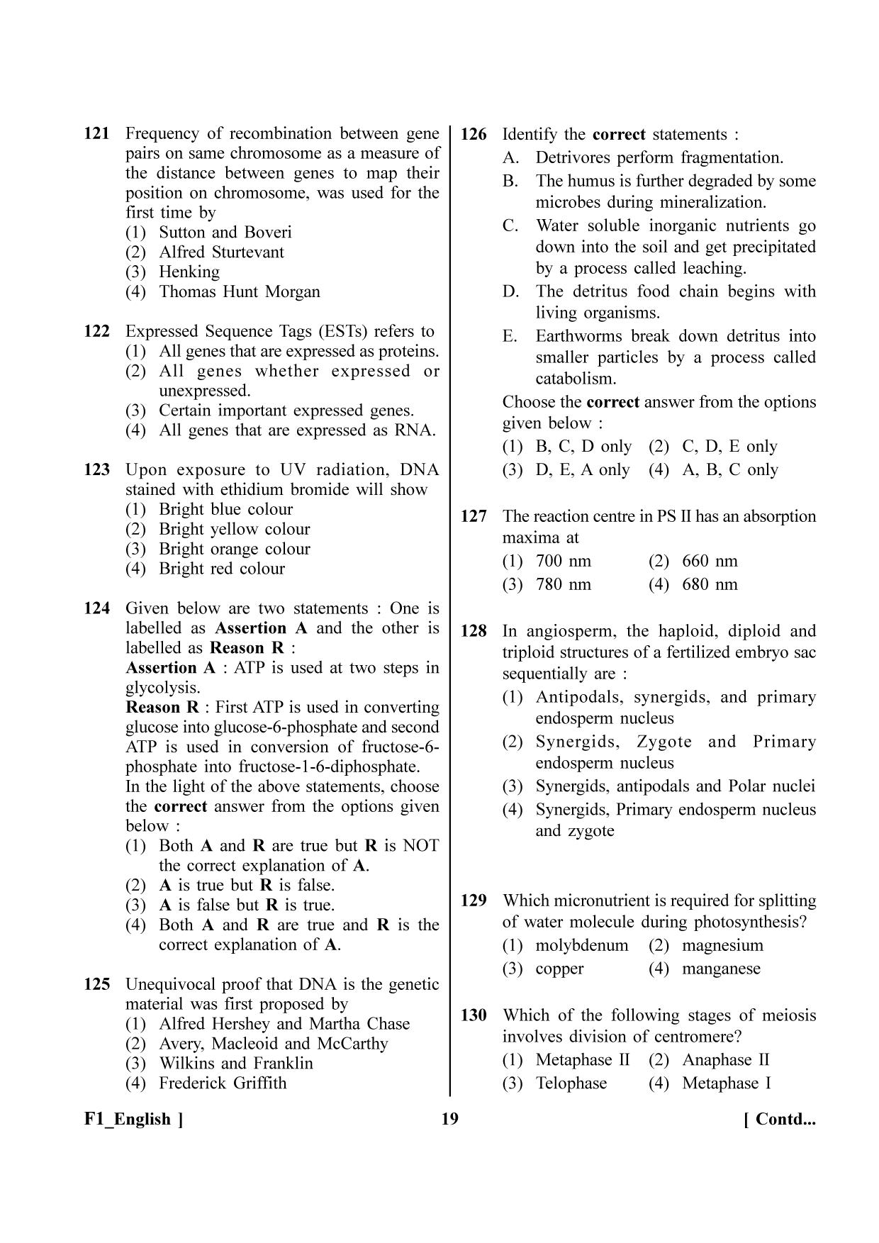 NEET 2023 F1 Question Paper - Page 19