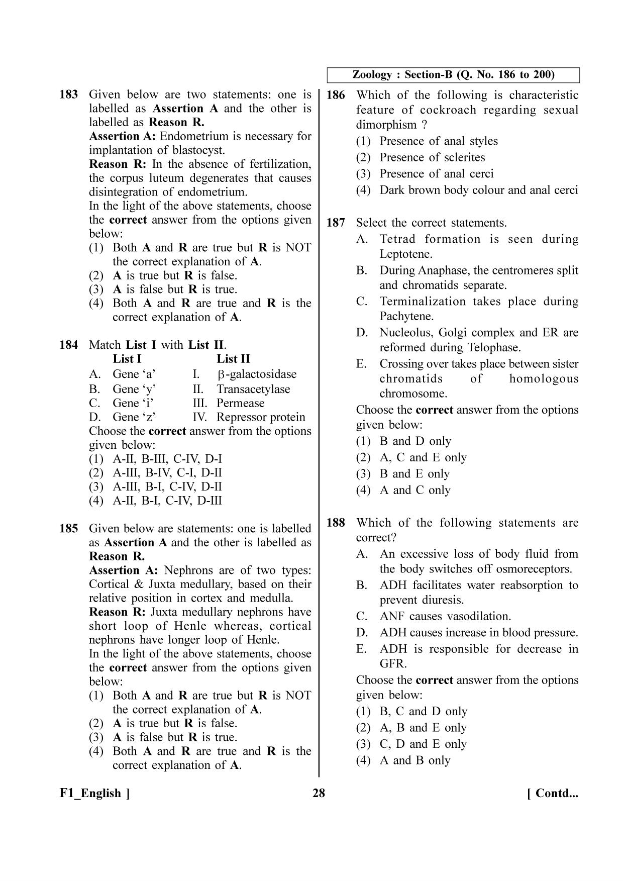 NEET 2023 F1 Question Paper - Page 28