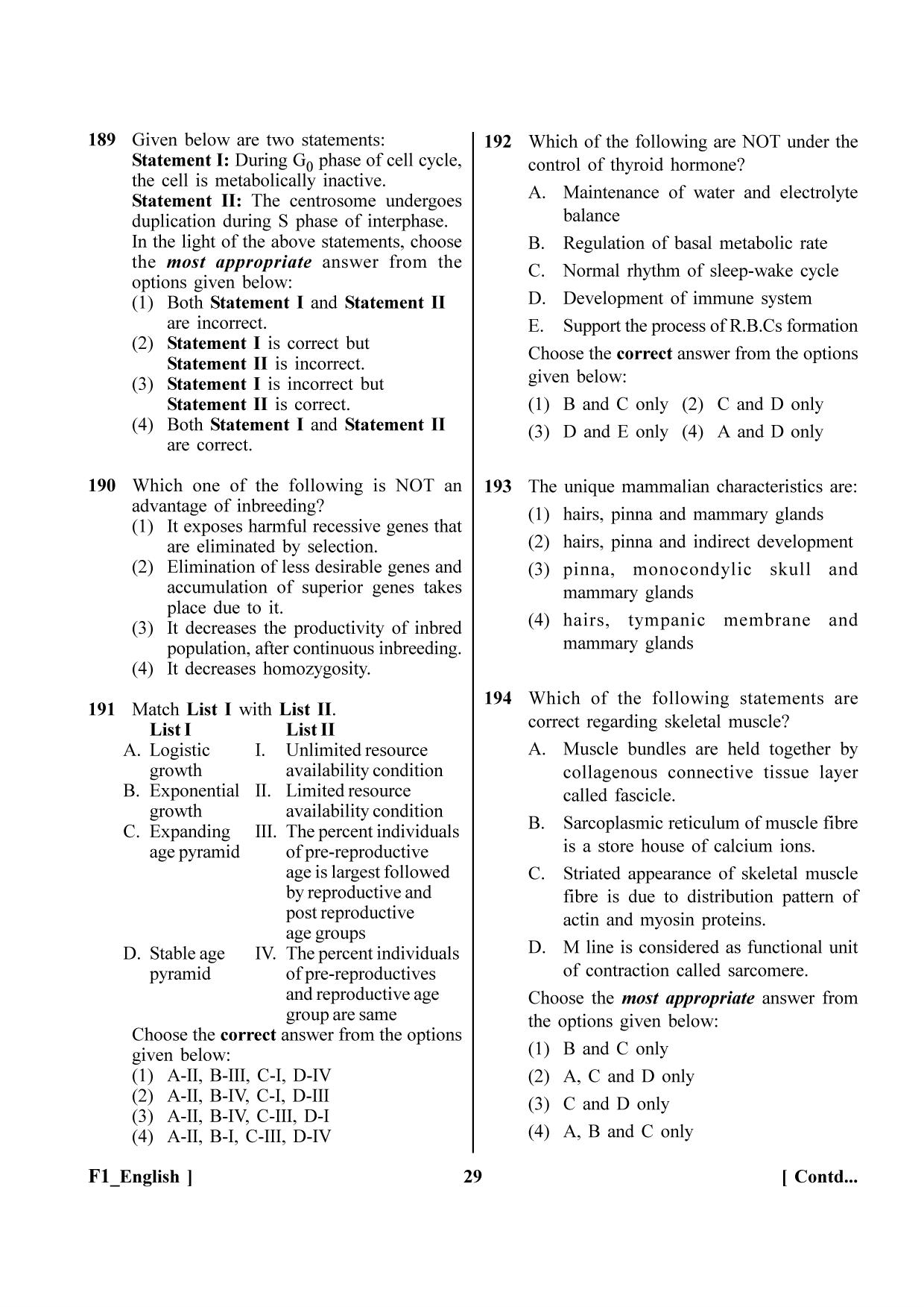 NEET 2023 F1 Question Paper - Page 29