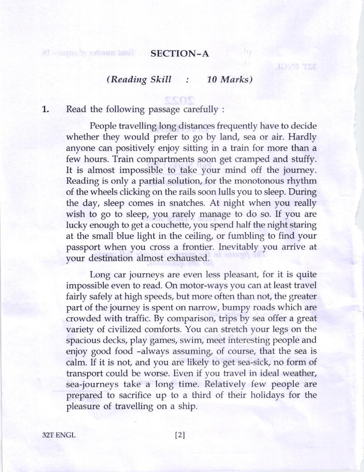 AHSEC Class 12 English Question Papers 2022 - Page 2