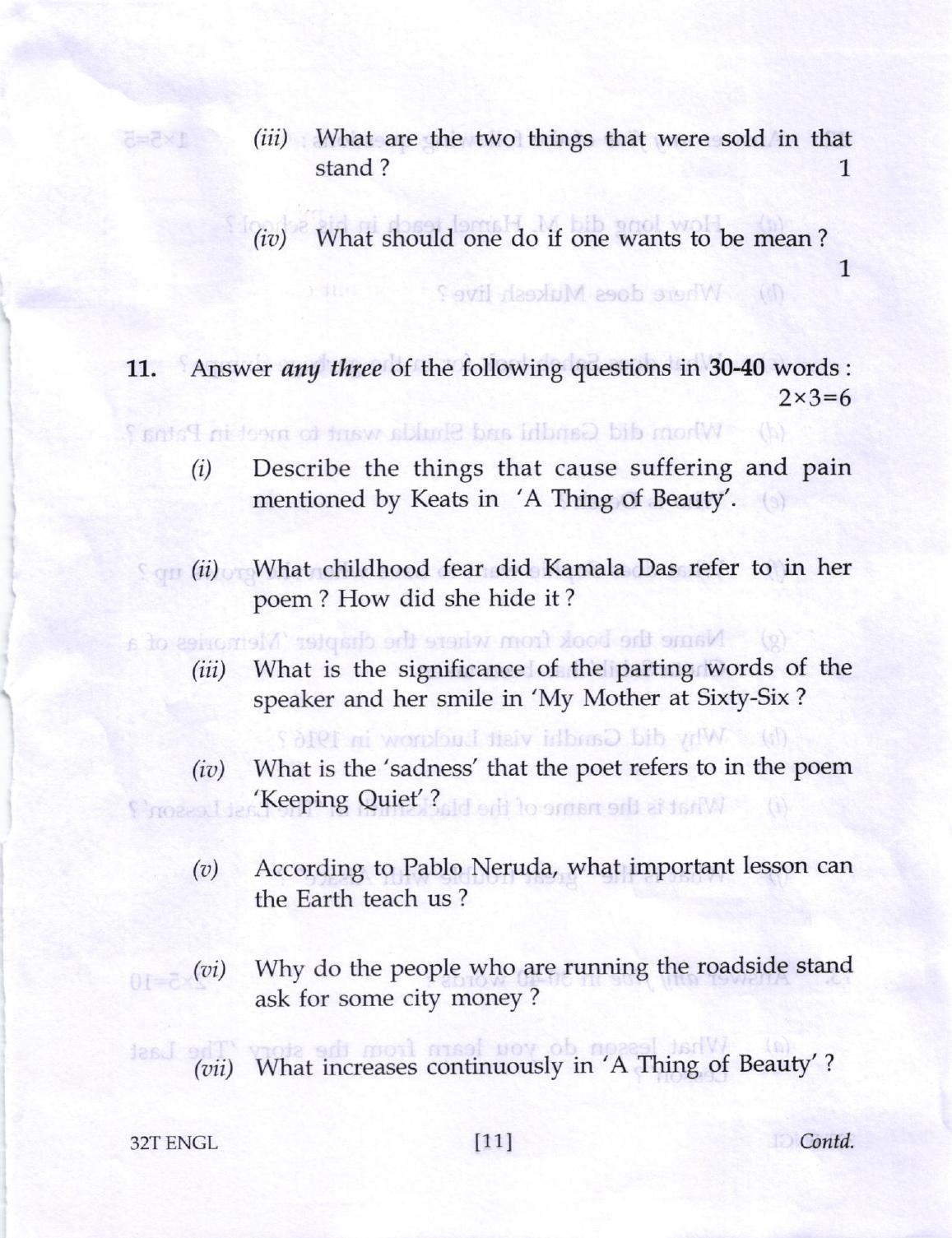 AHSEC Class 12 English Question Papers 2022 - Page 11