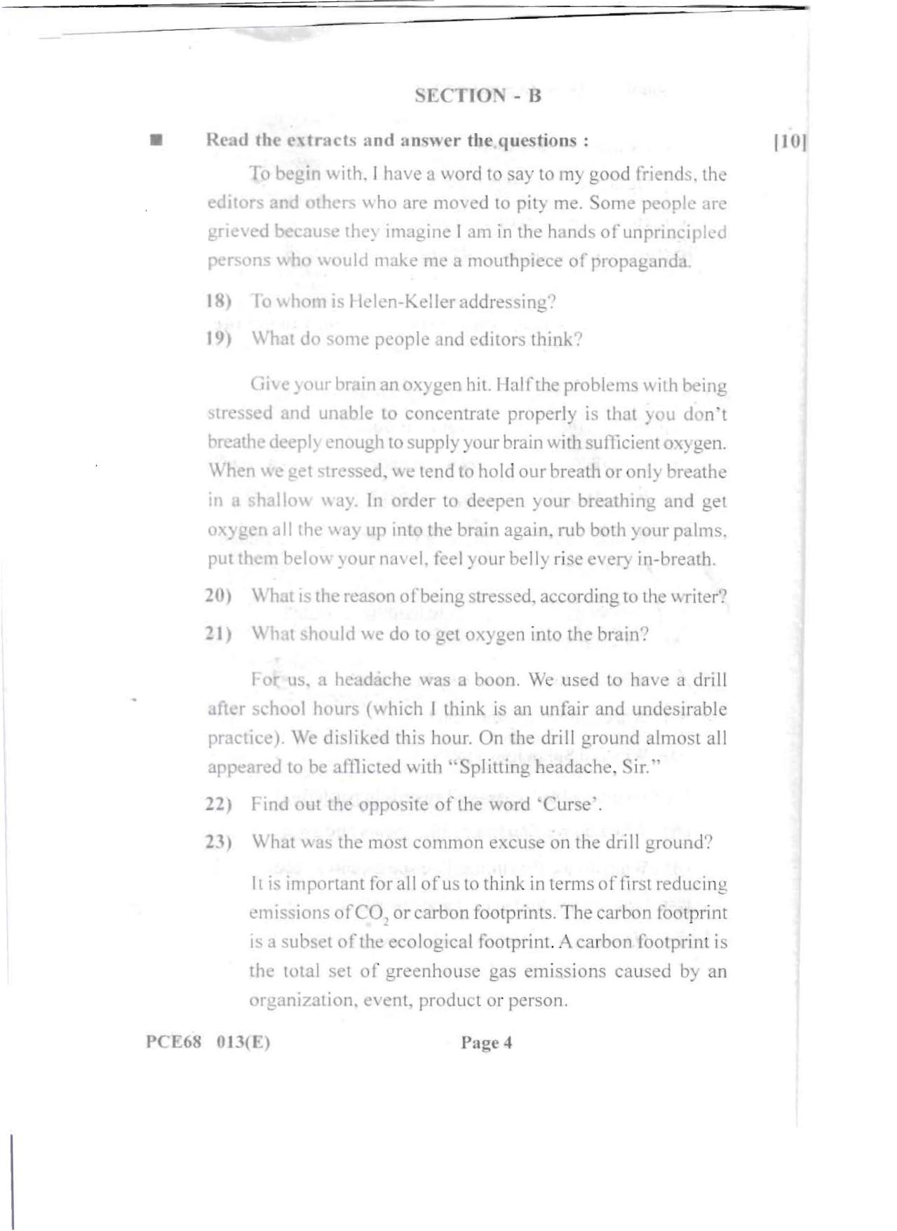 Gujarat Board Class 12th Question Paper 2020: (S.L) English - Page 4