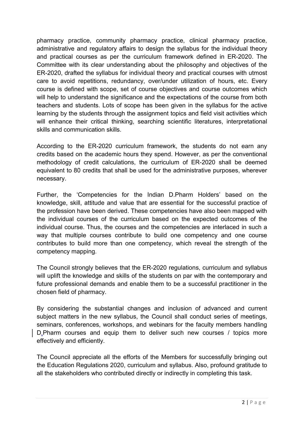 SYLLABUS FOR ANNUAL SYSTEM EFFECTIVE FROM (2021-2022) - PHARMACY - Page 6