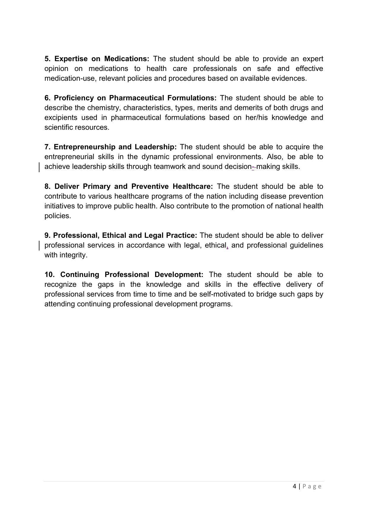 SYLLABUS FOR ANNUAL SYSTEM EFFECTIVE FROM (2021-2022) - PHARMACY - Page 8