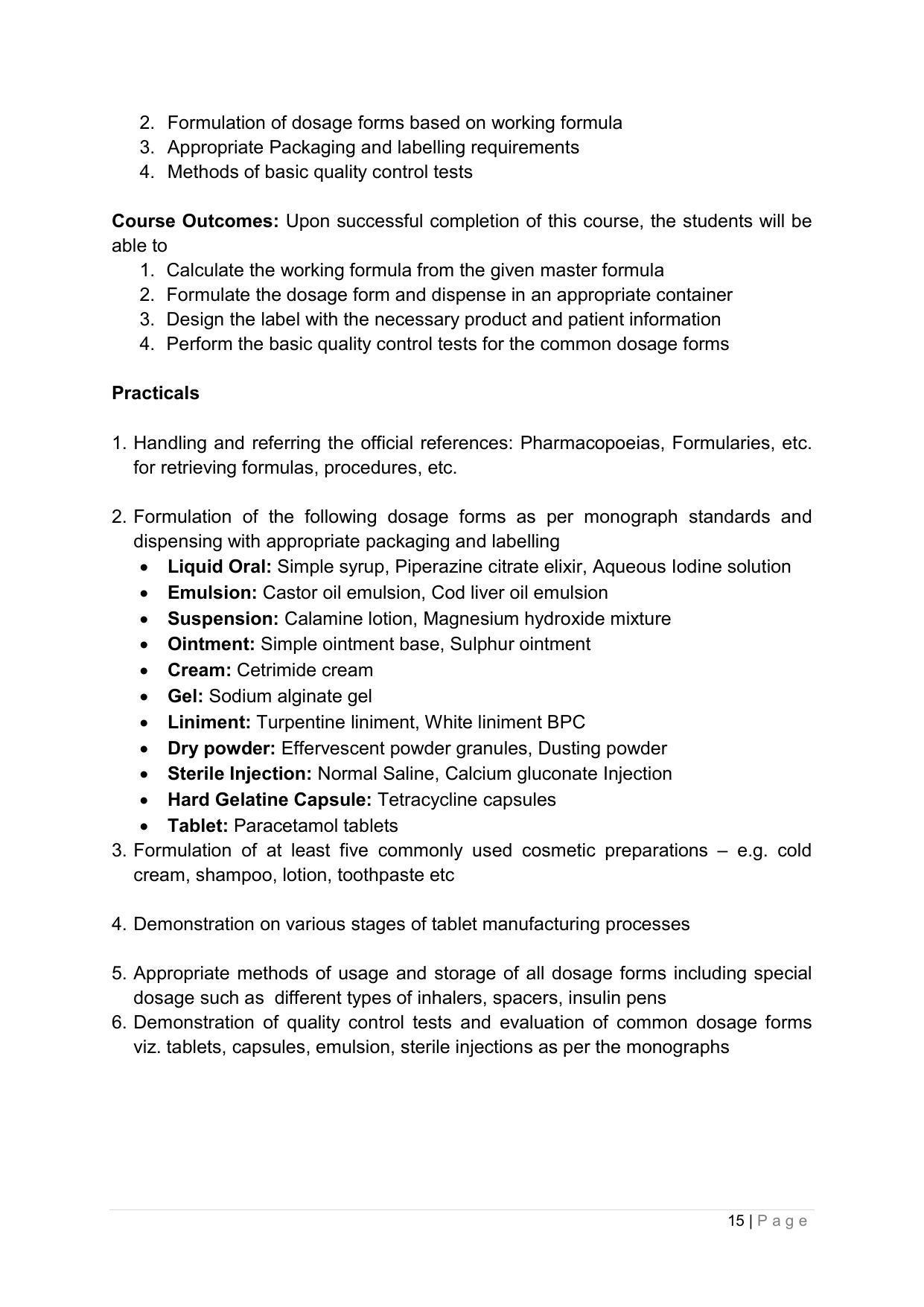 SYLLABUS FOR ANNUAL SYSTEM EFFECTIVE FROM (2021-2022) - PHARMACY - Page 19