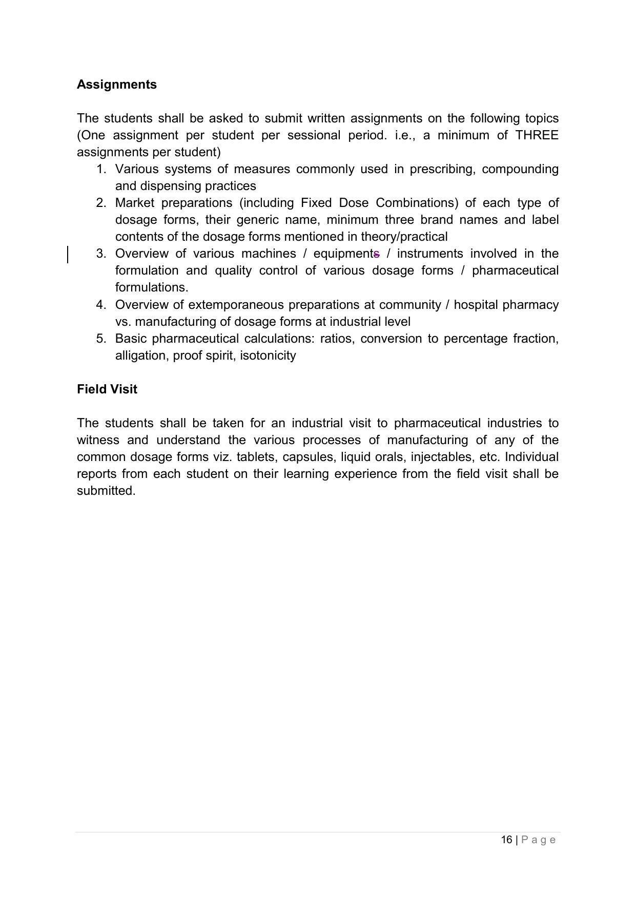 SYLLABUS FOR ANNUAL SYSTEM EFFECTIVE FROM (2021-2022) - PHARMACY - Page 20