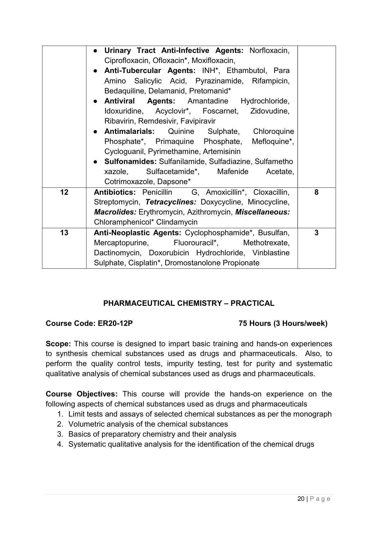 SYLLABUS FOR ANNUAL SYSTEM EFFECTIVE FROM (2021-2022) - PHARMACY - Page 24