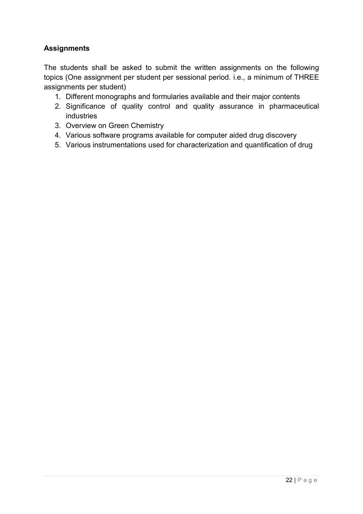 SYLLABUS FOR ANNUAL SYSTEM EFFECTIVE FROM (2021-2022) - PHARMACY - Page 26