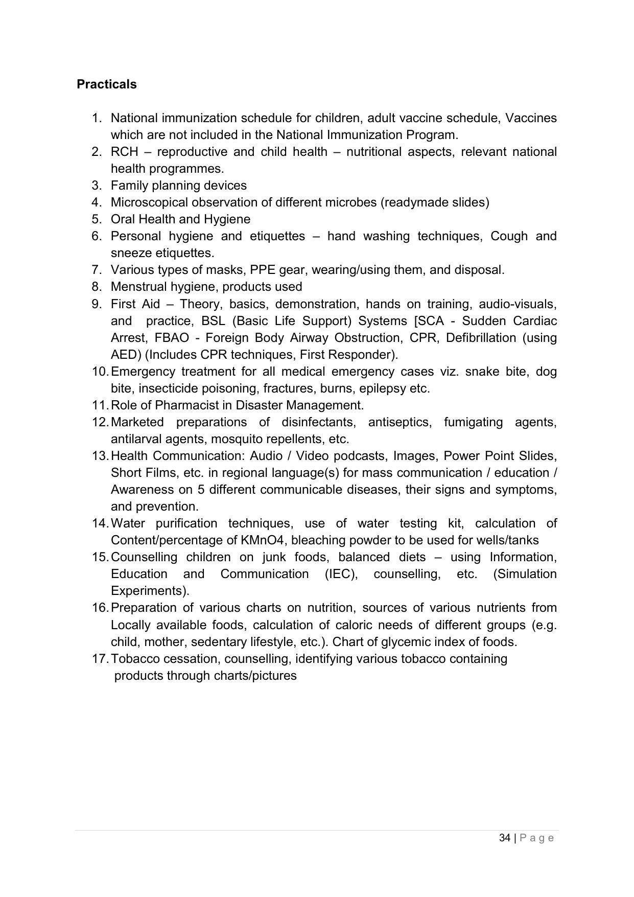 SYLLABUS FOR ANNUAL SYSTEM EFFECTIVE FROM (2021-2022) - PHARMACY - Page 38