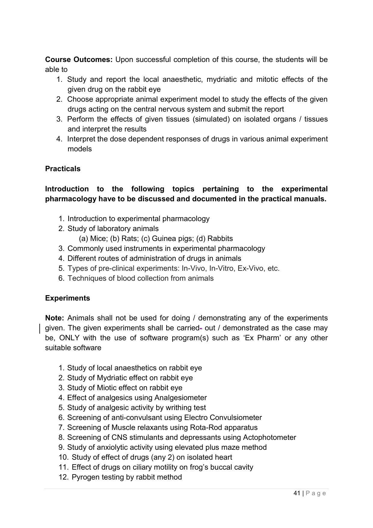 SYLLABUS FOR ANNUAL SYSTEM EFFECTIVE FROM (2021-2022) - PHARMACY - Page 45