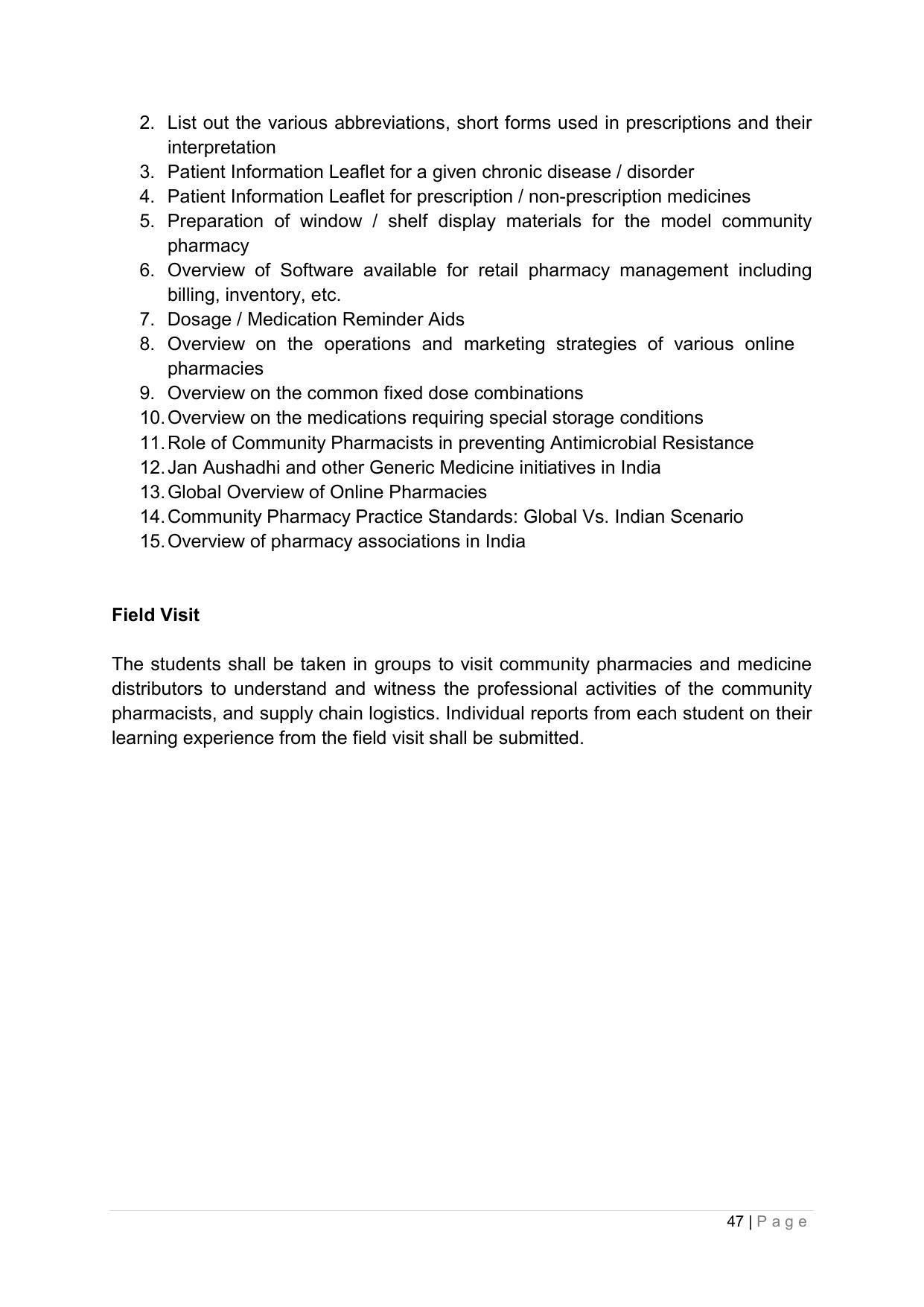SYLLABUS FOR ANNUAL SYSTEM EFFECTIVE FROM (2021-2022) - PHARMACY - Page 51